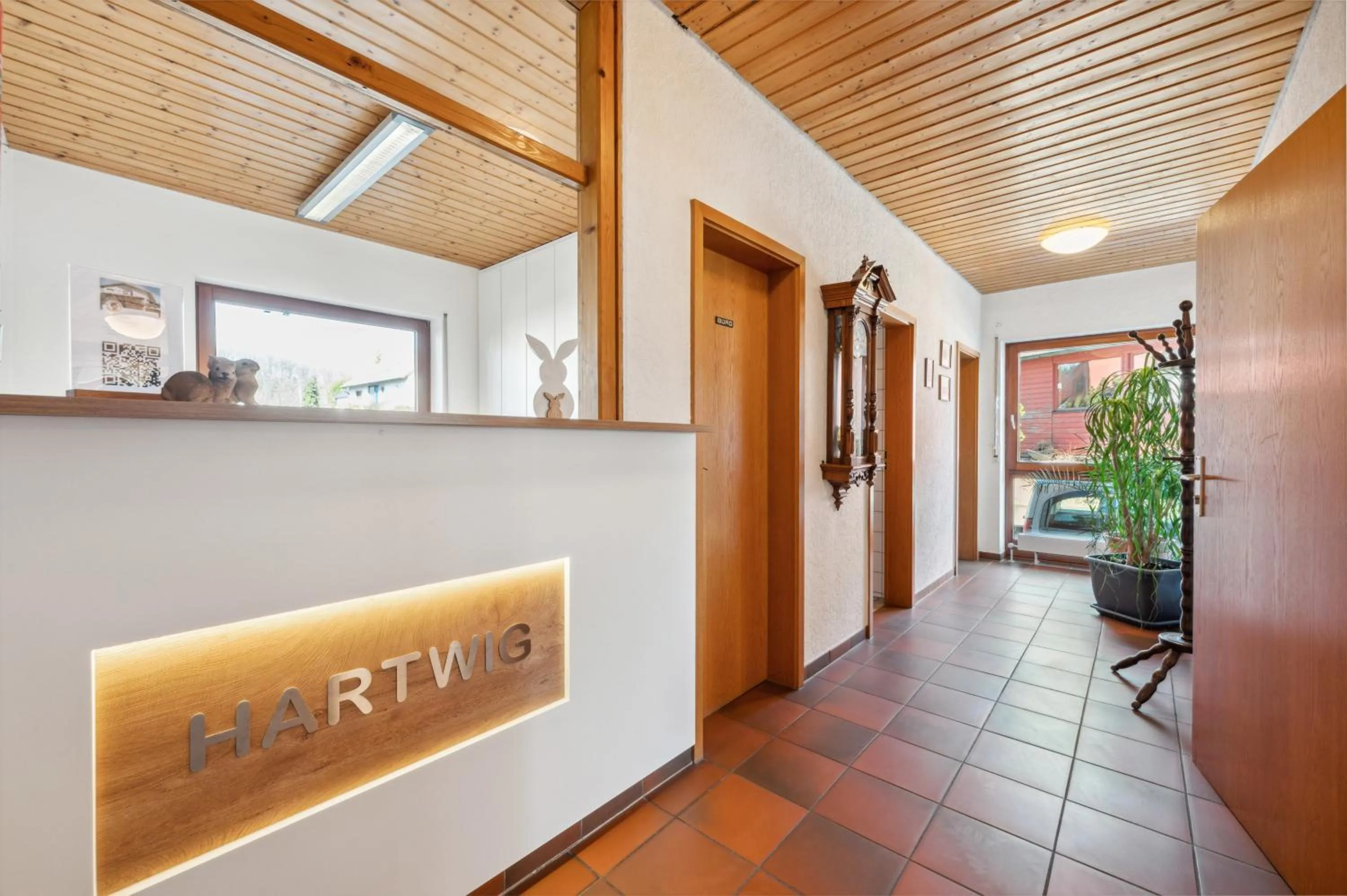 Lobby or reception in Gästehaus Hartwig