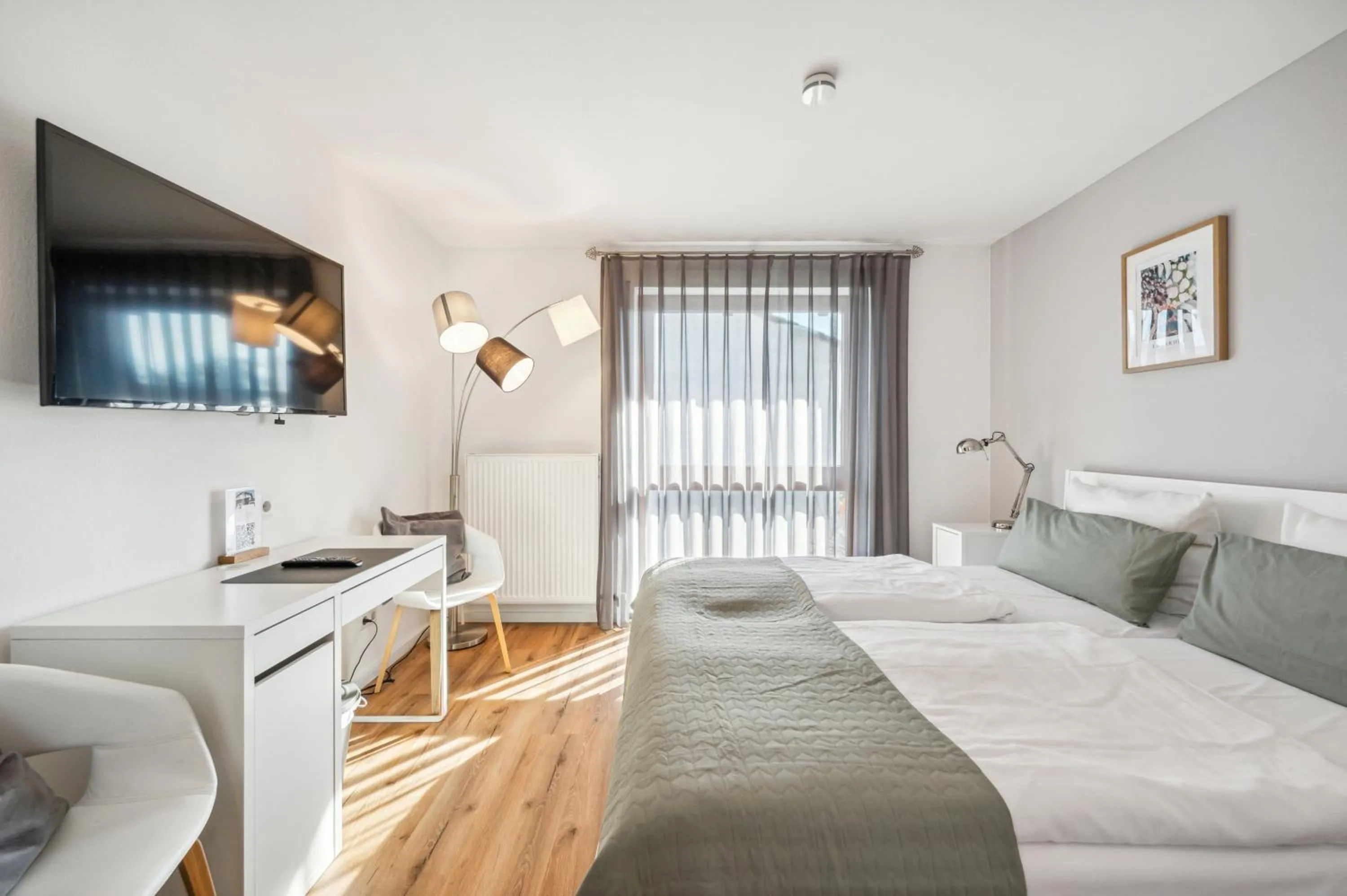 Photo of the whole room, Bed in Gästehaus Hartwig