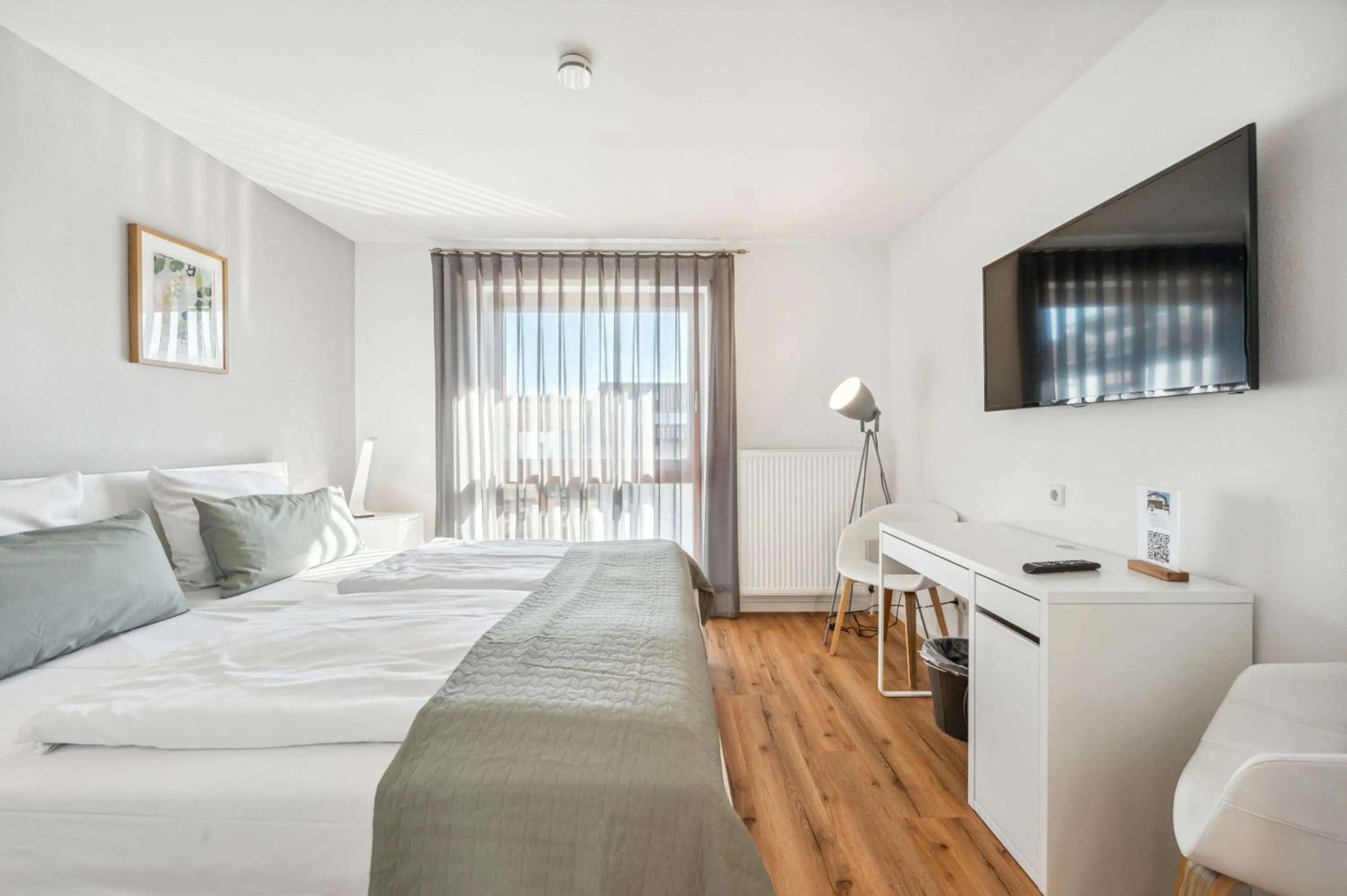 Photo of the whole room, Bed in Gästehaus Hartwig