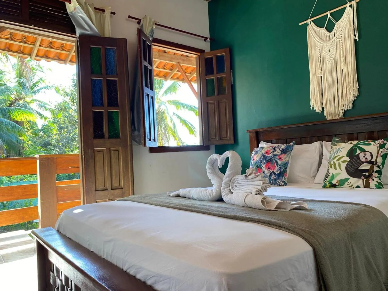 Bed in Pousada Bicho Preguiça