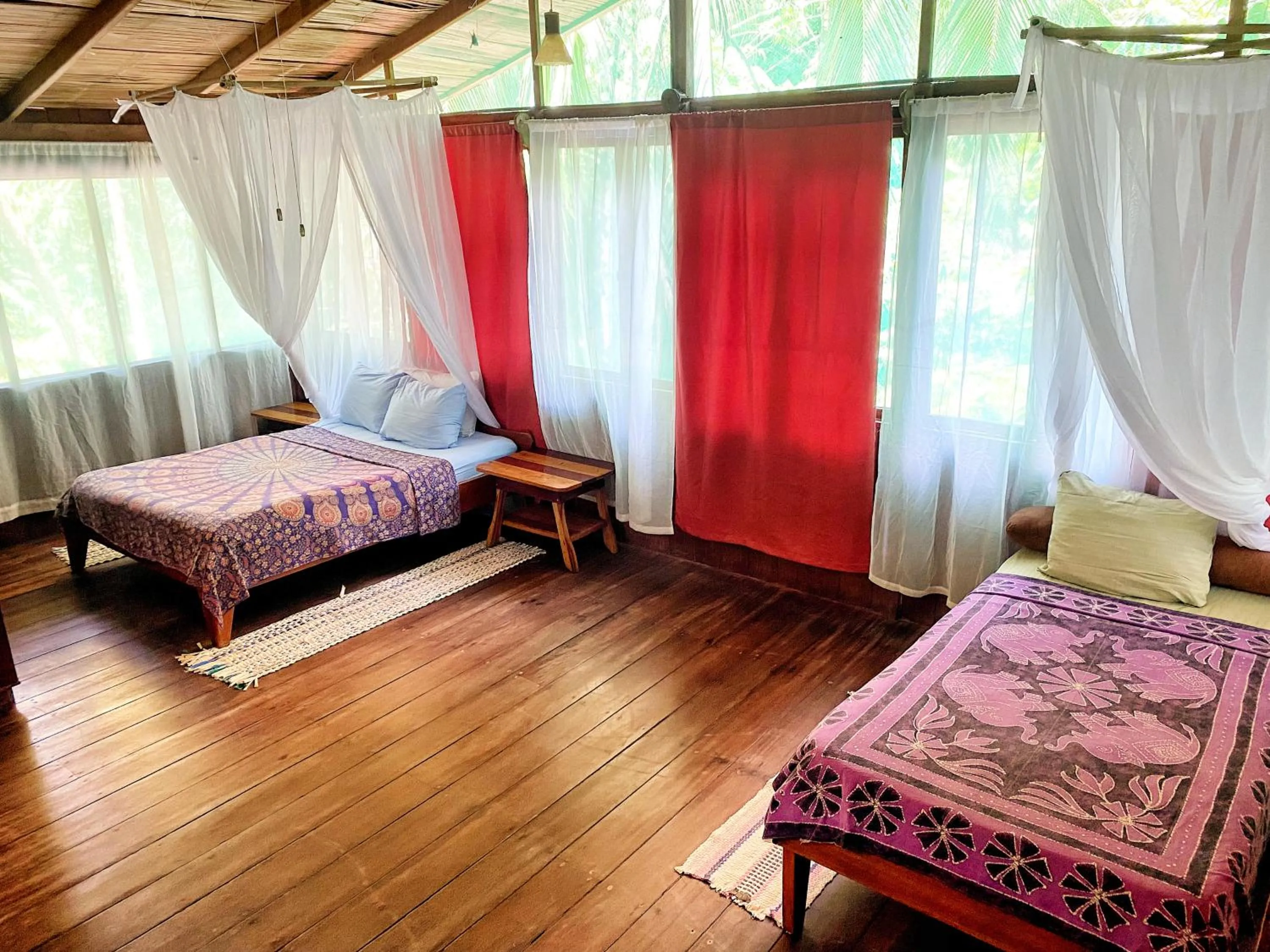 Bed in Ocean Forest Ecolodge
