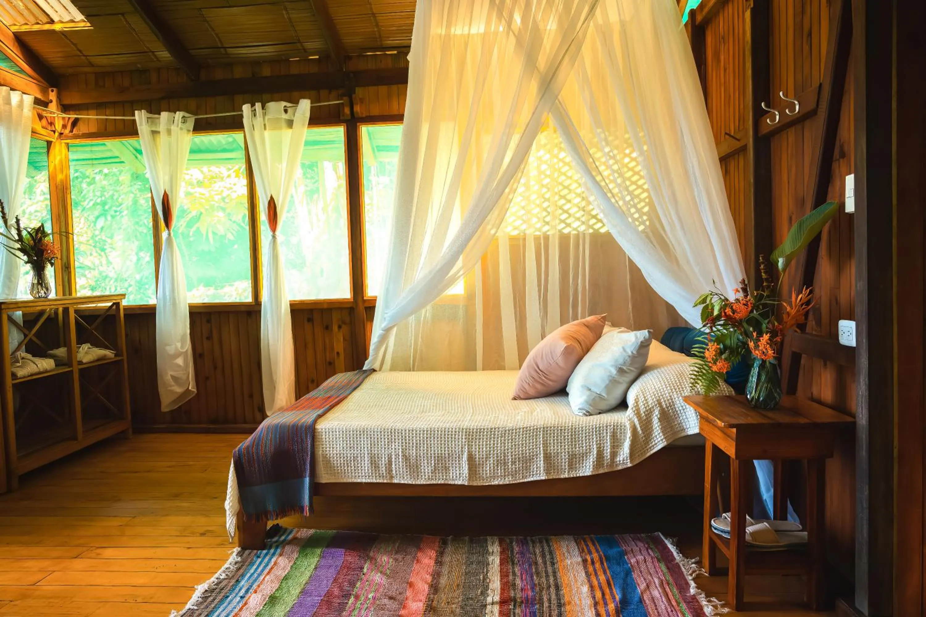 Bed in Ocean Forest Ecolodge