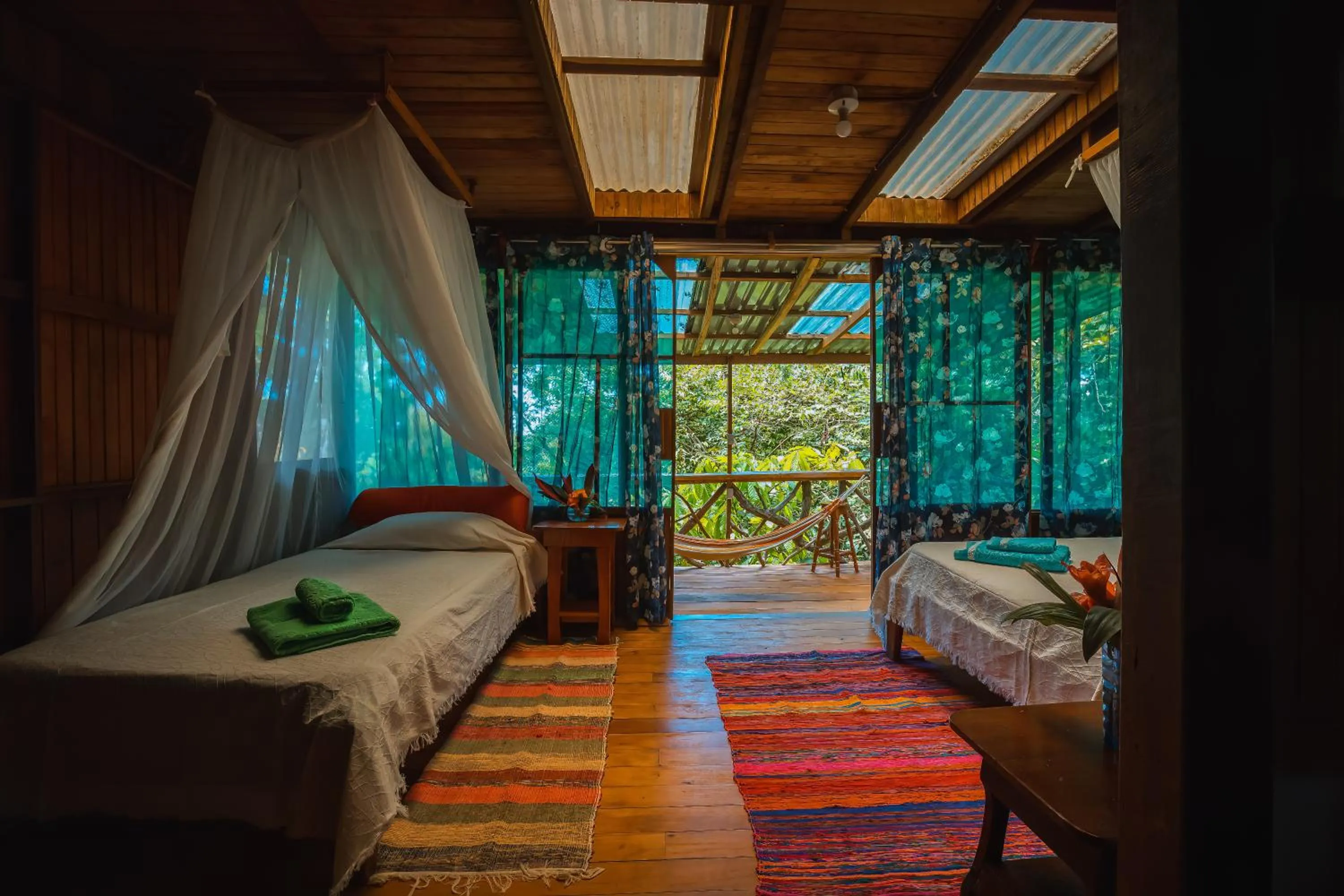 Bed in Ocean Forest Ecolodge