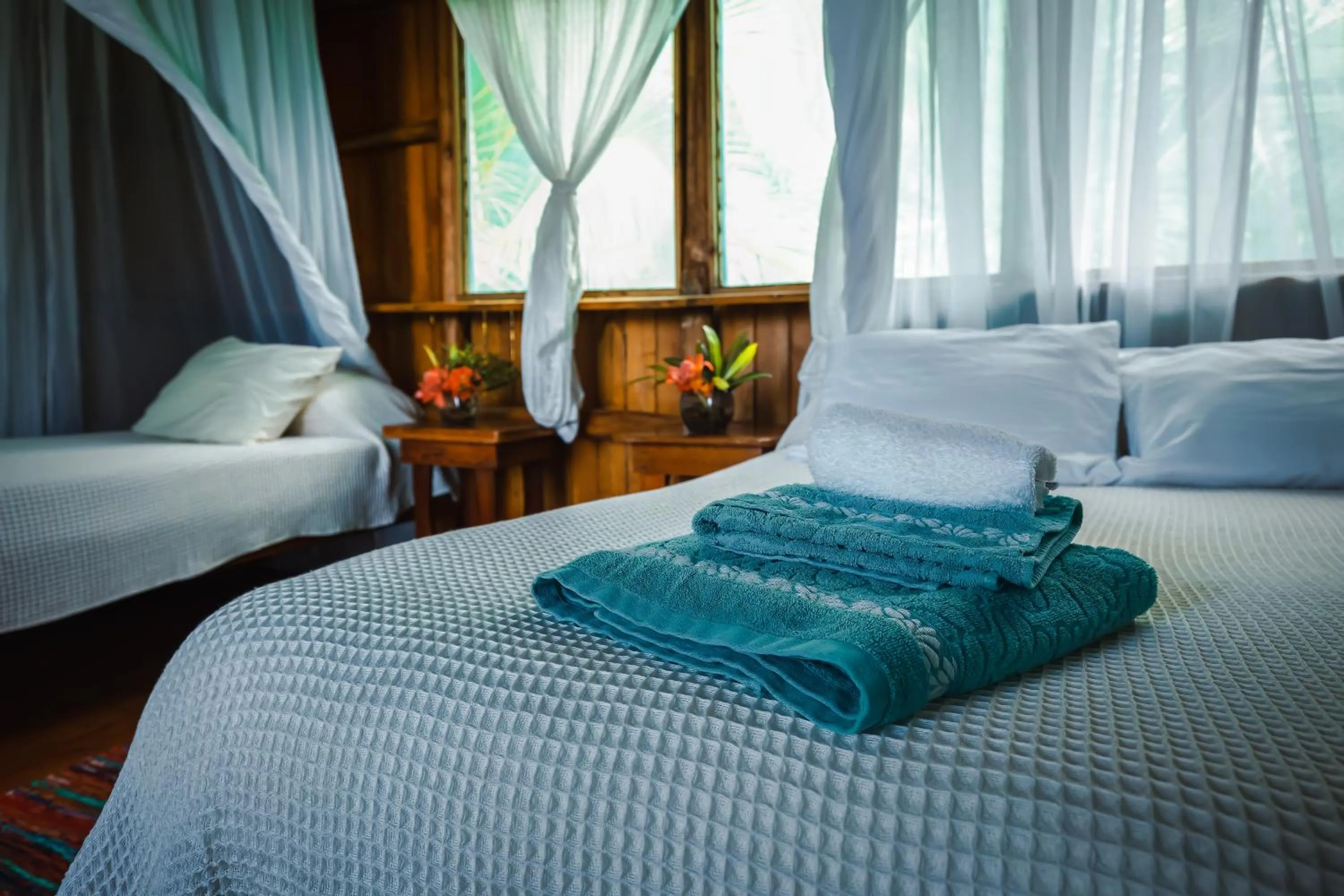 Bed in Ocean Forest Ecolodge