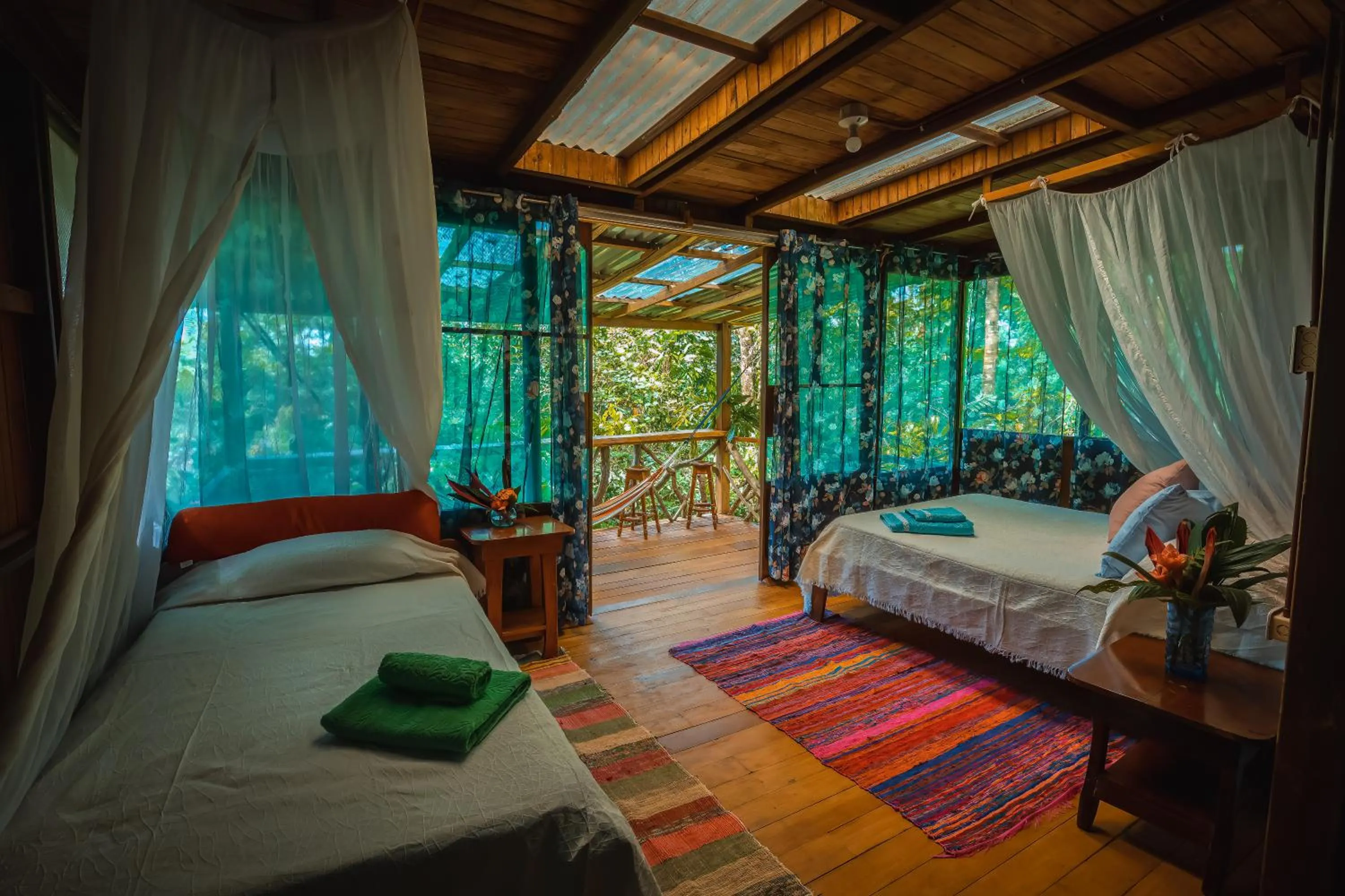Bed in Ocean Forest Ecolodge