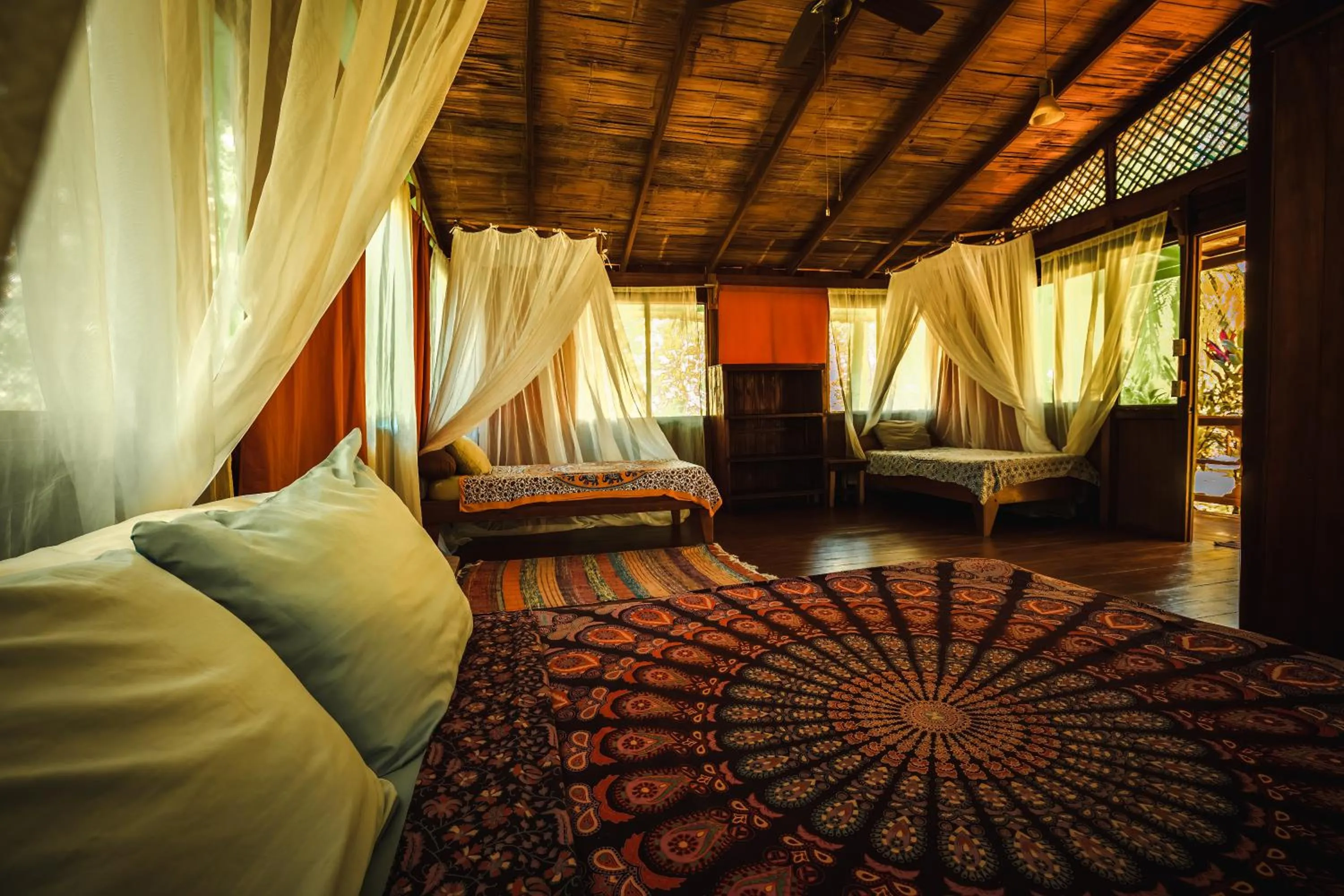 Bed in Ocean Forest Ecolodge