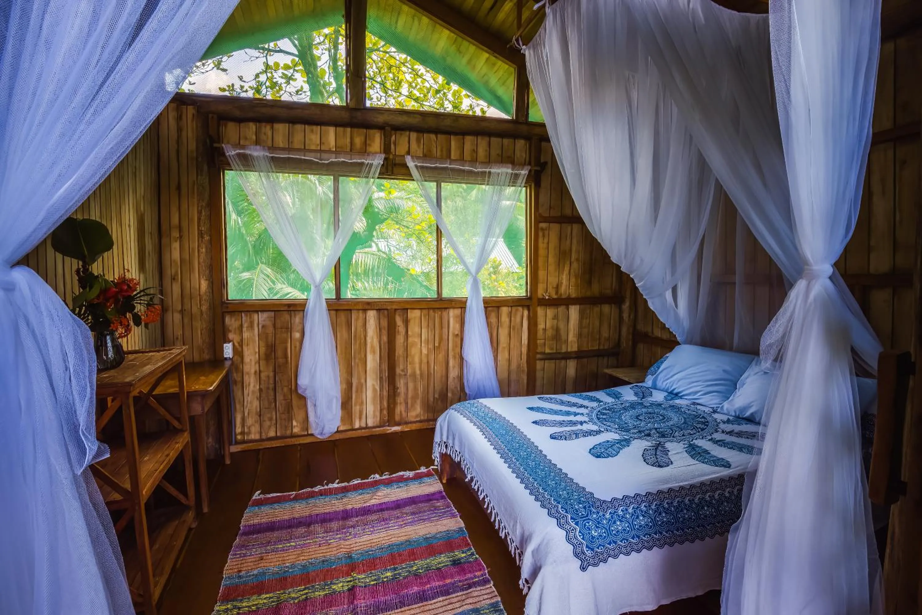 Bed in Ocean Forest Ecolodge