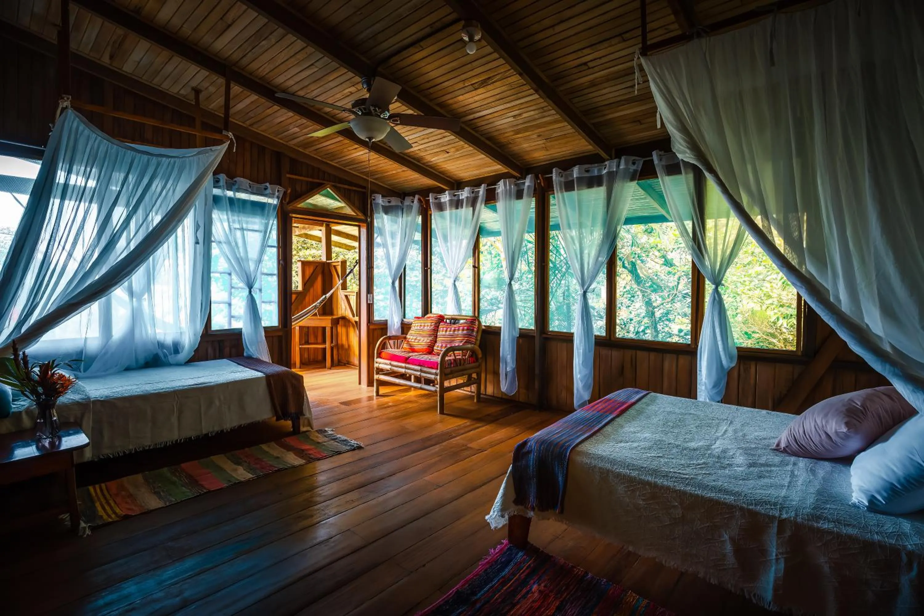 Bed in Ocean Forest Ecolodge