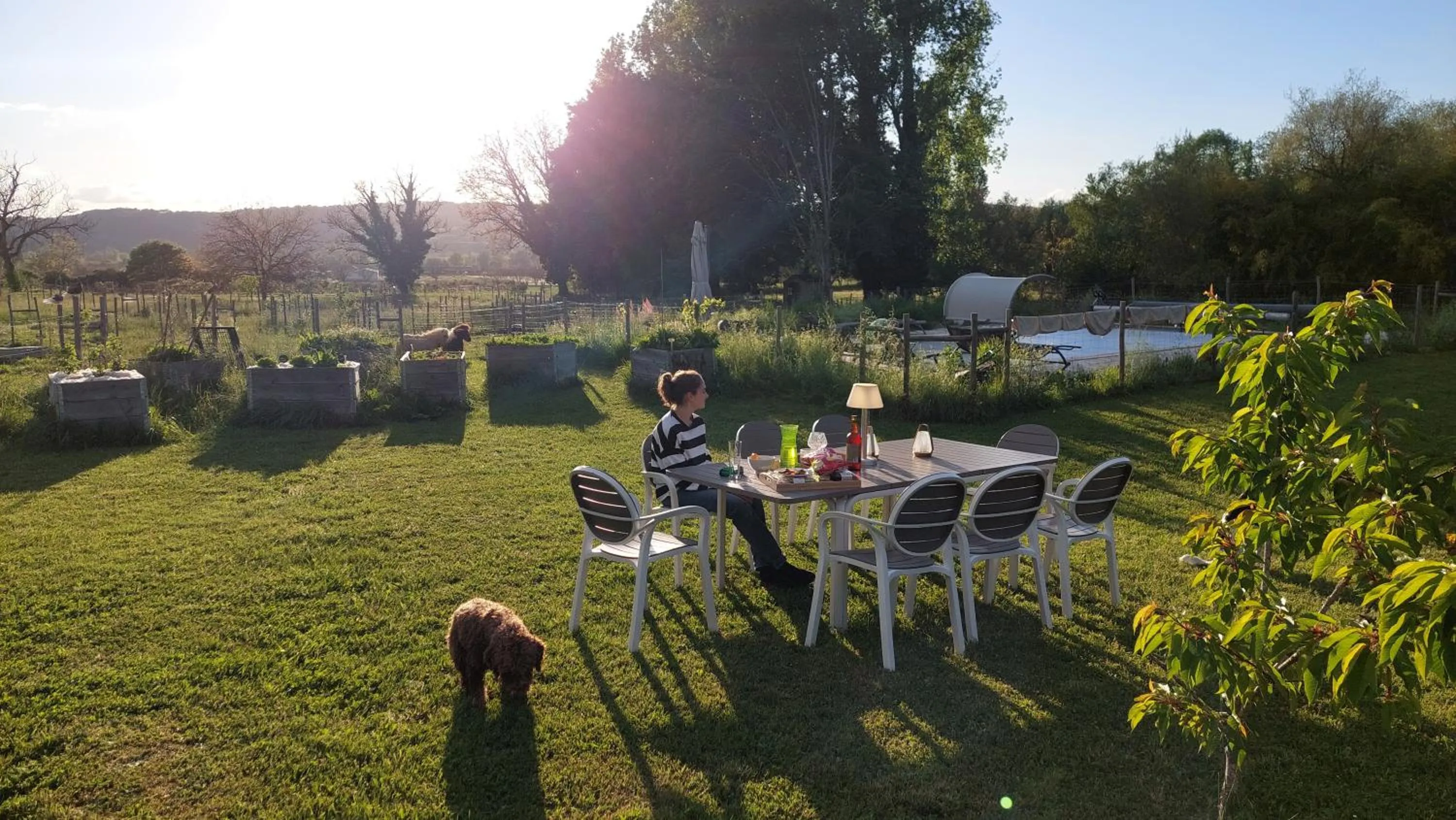 Garden in Ferme des Petites Oreilles 4 étoiles