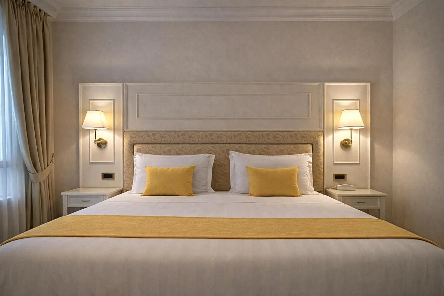 Bed in Hotel President Venezia