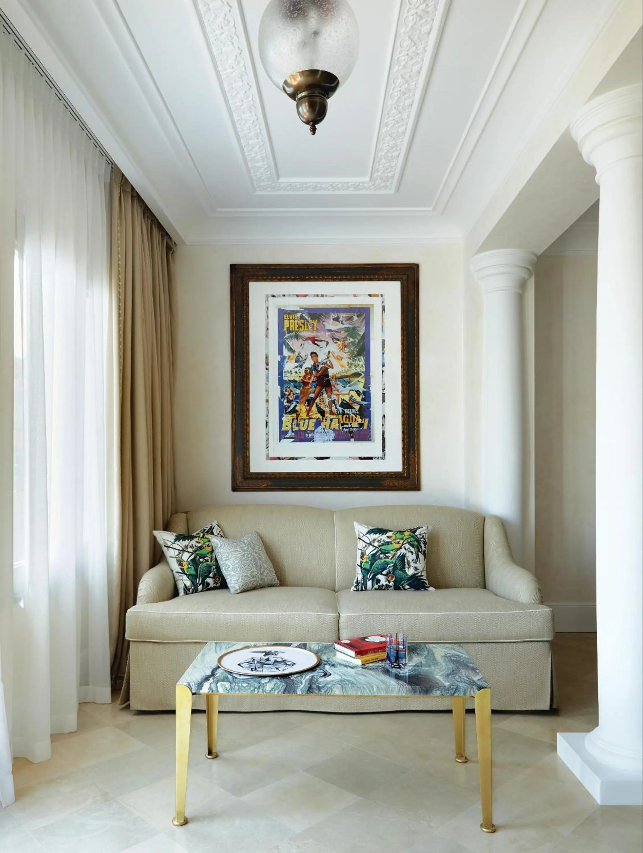 Living room in Villa Sant'Andrea, A Belmond Hotel, Taormina Mare