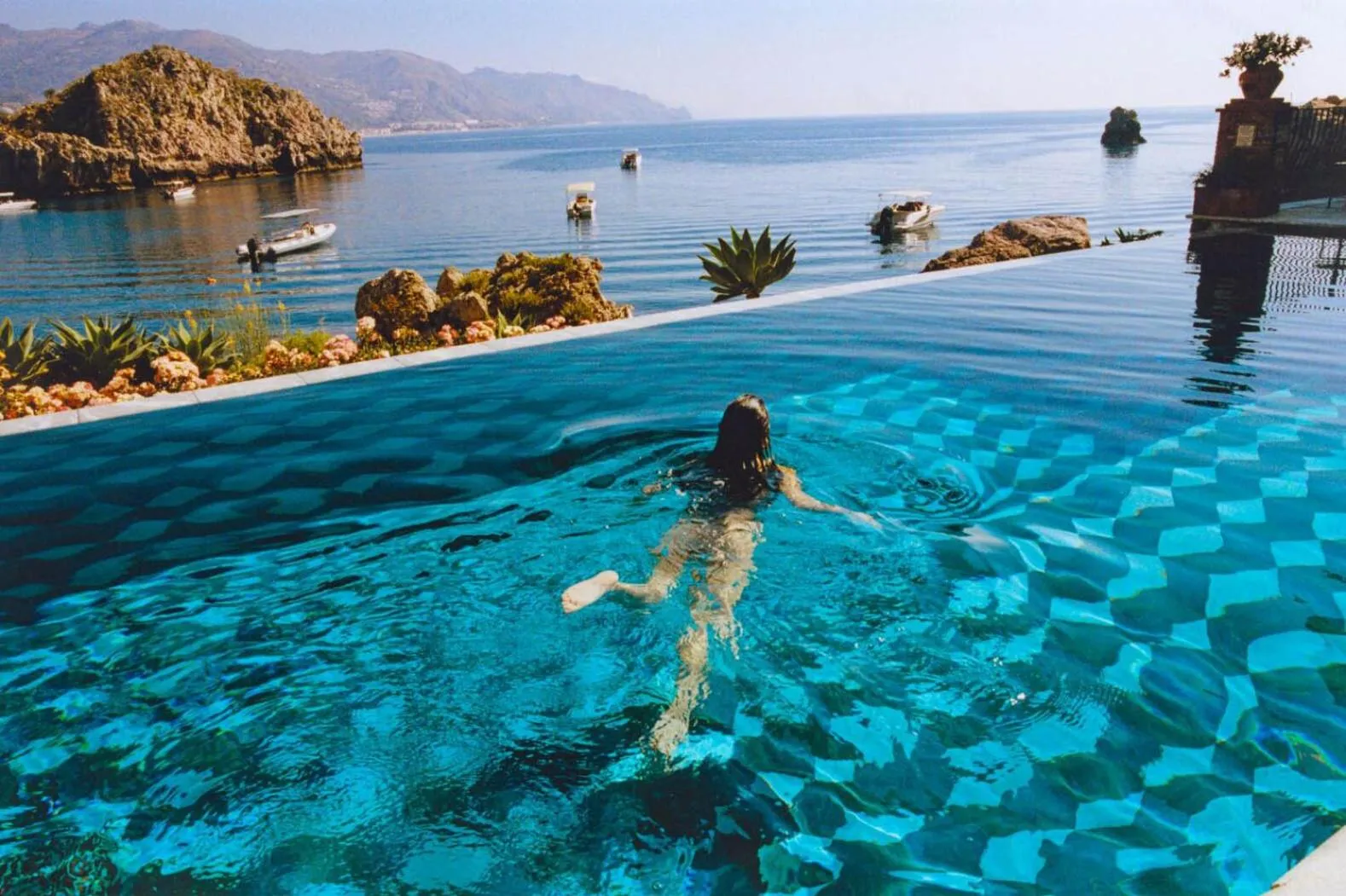 Swimming pool in Villa Sant'Andrea, A Belmond Hotel, Taormina Mare