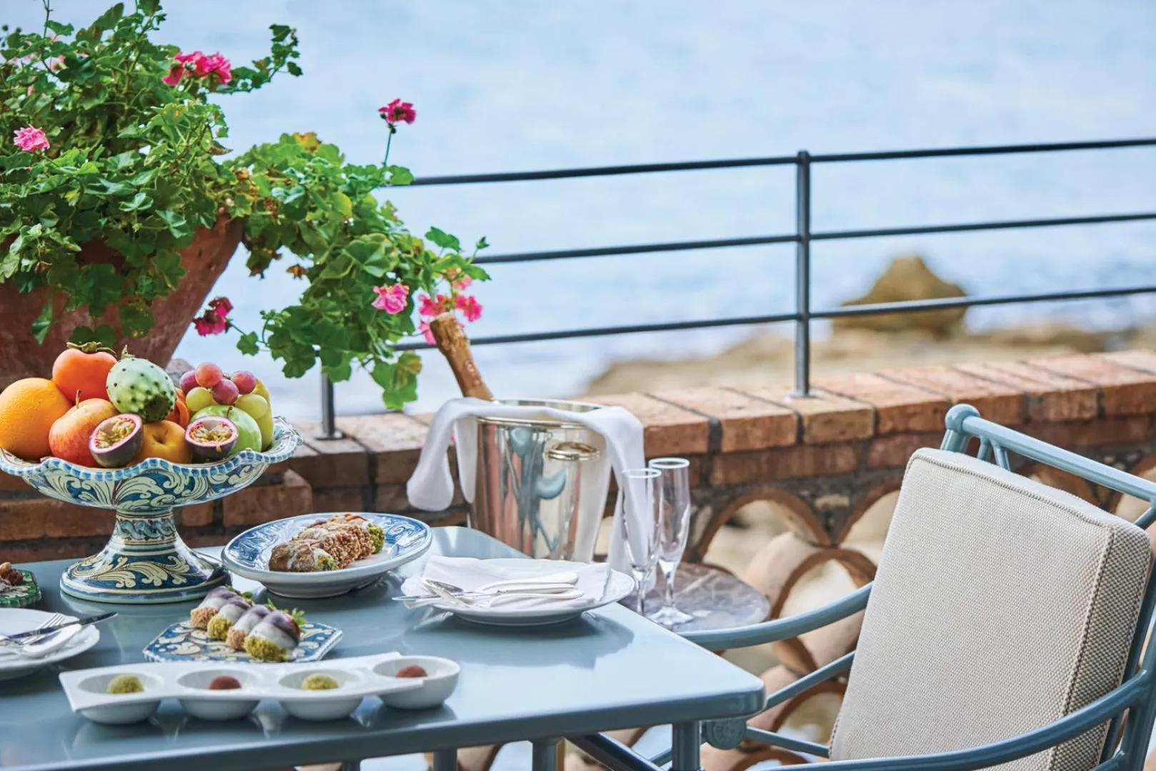 Balcony/Terrace in Villa Sant'Andrea, A Belmond Hotel, Taormina Mare