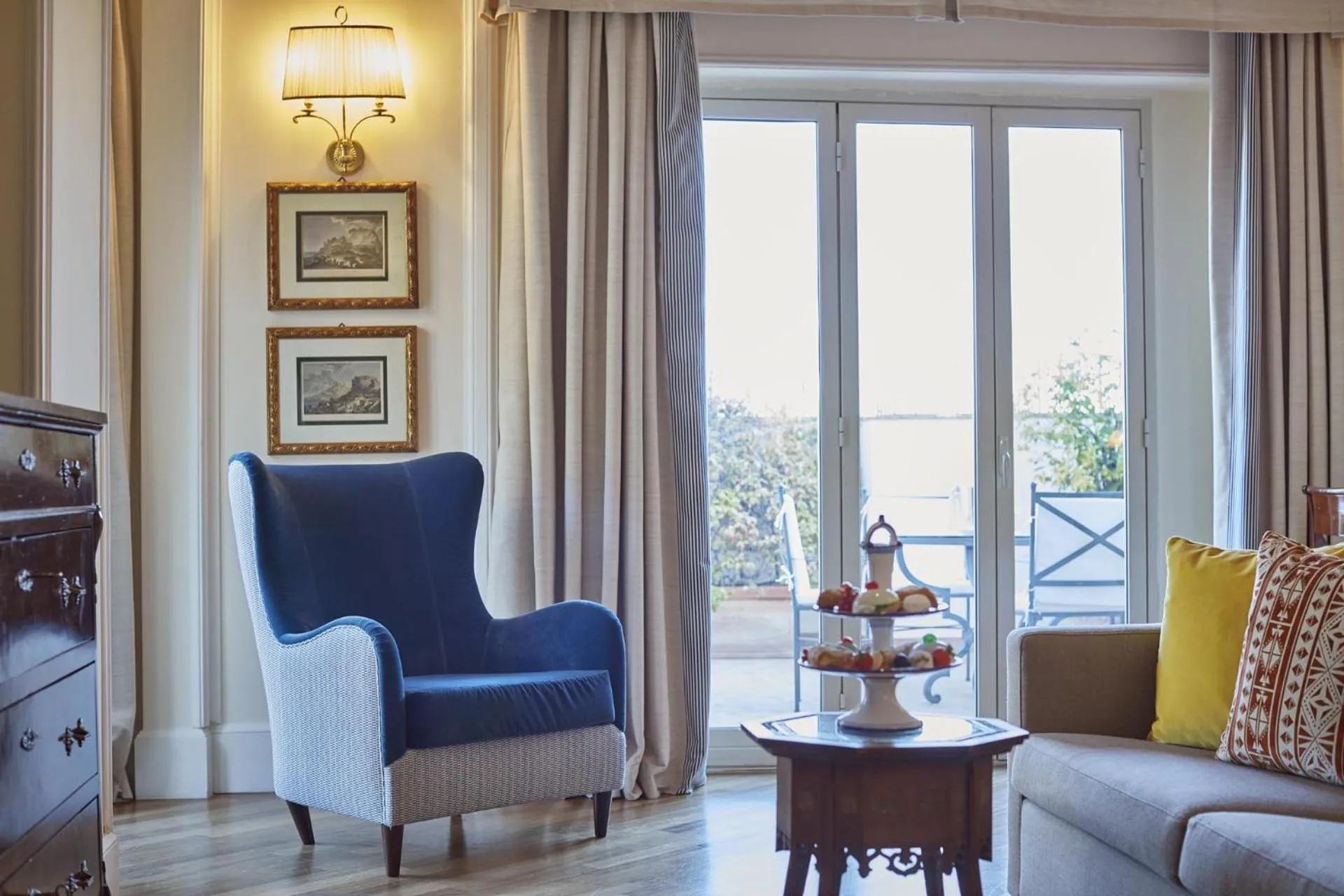 Seating area in Villa Sant'Andrea, A Belmond Hotel, Taormina Mare