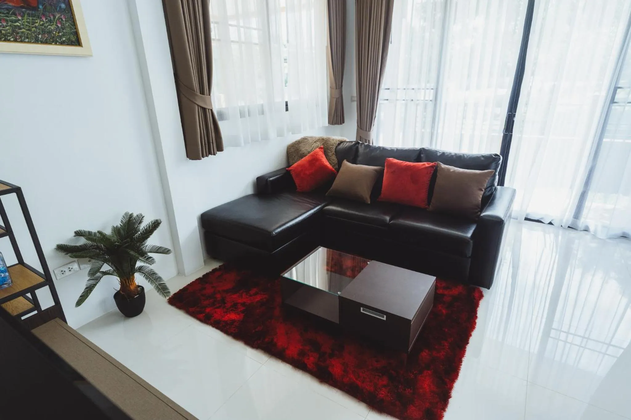 Living room in Baan Nern Khao Resort Pattaya