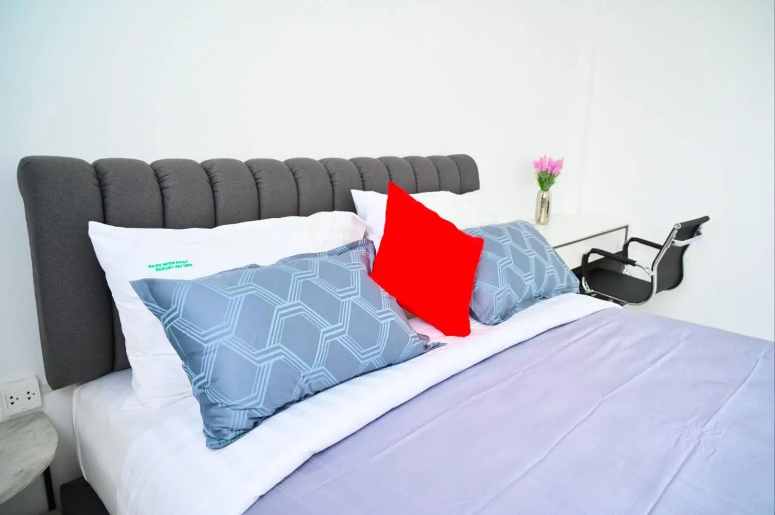 Bed in Baan Nern Khao Resort Pattaya