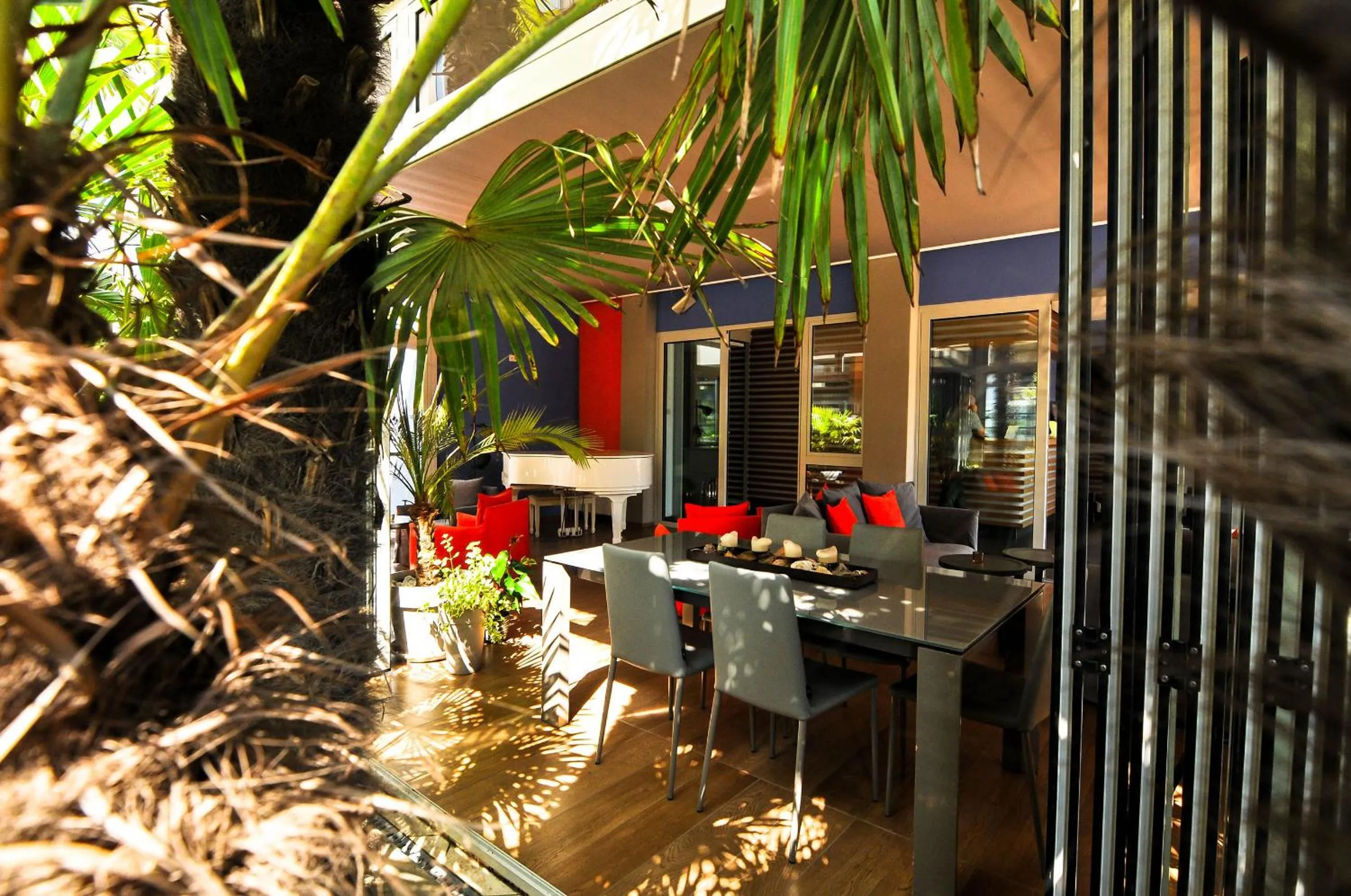 Seating area in Eco Hotel Cleofe