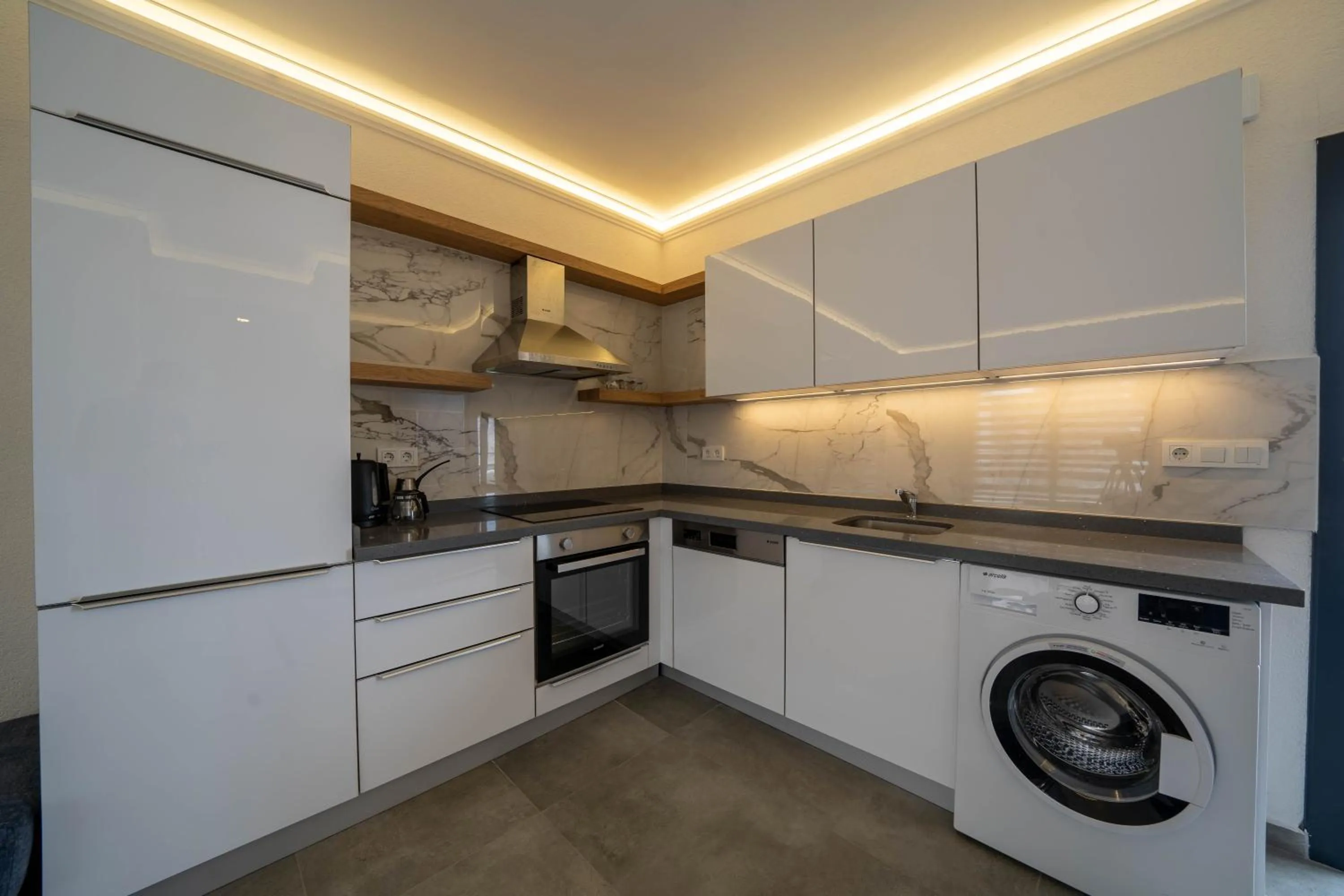 Kitchen or kitchenette in Naz Liman Otel Bodrum