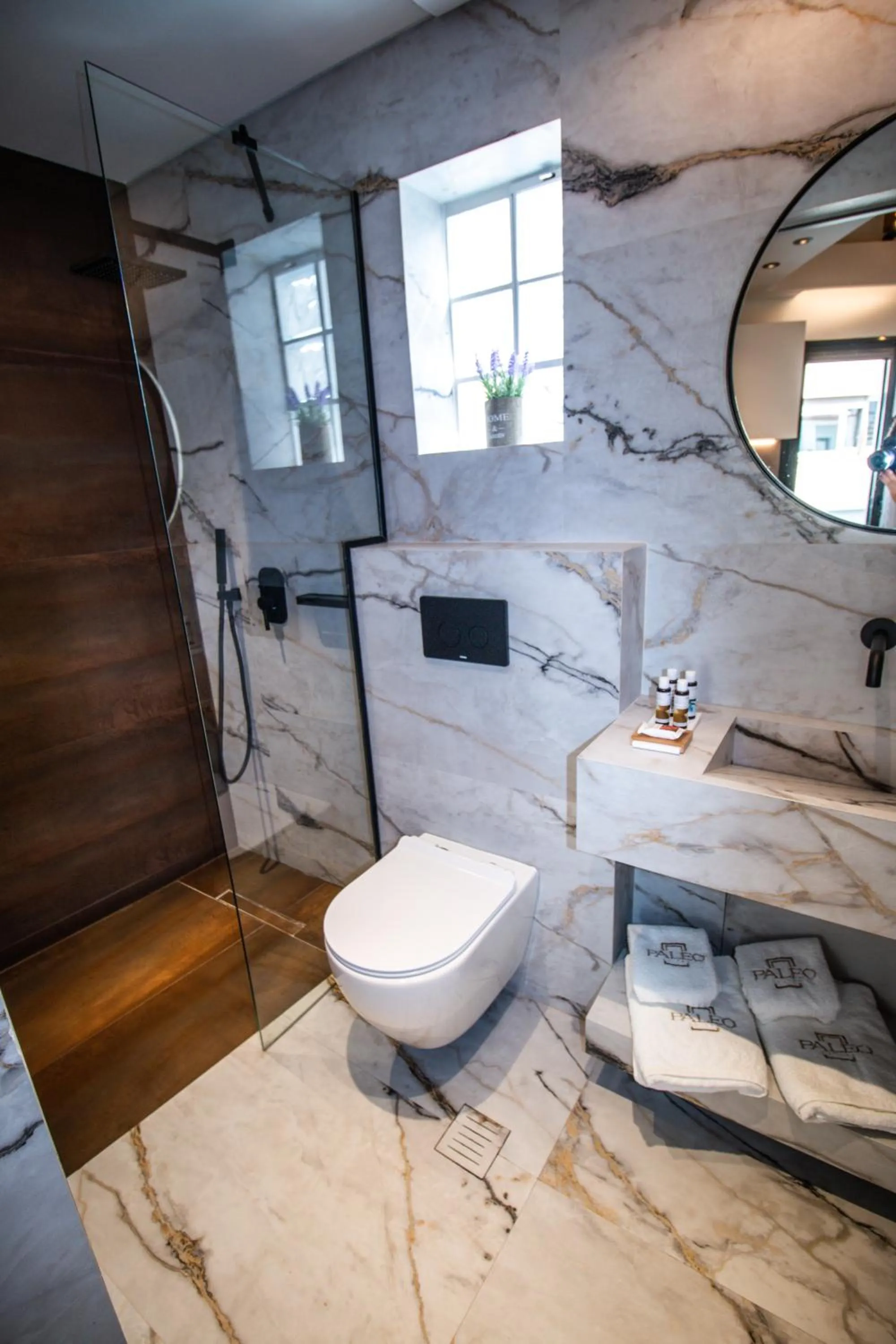 Bathroom in Paleo Suites