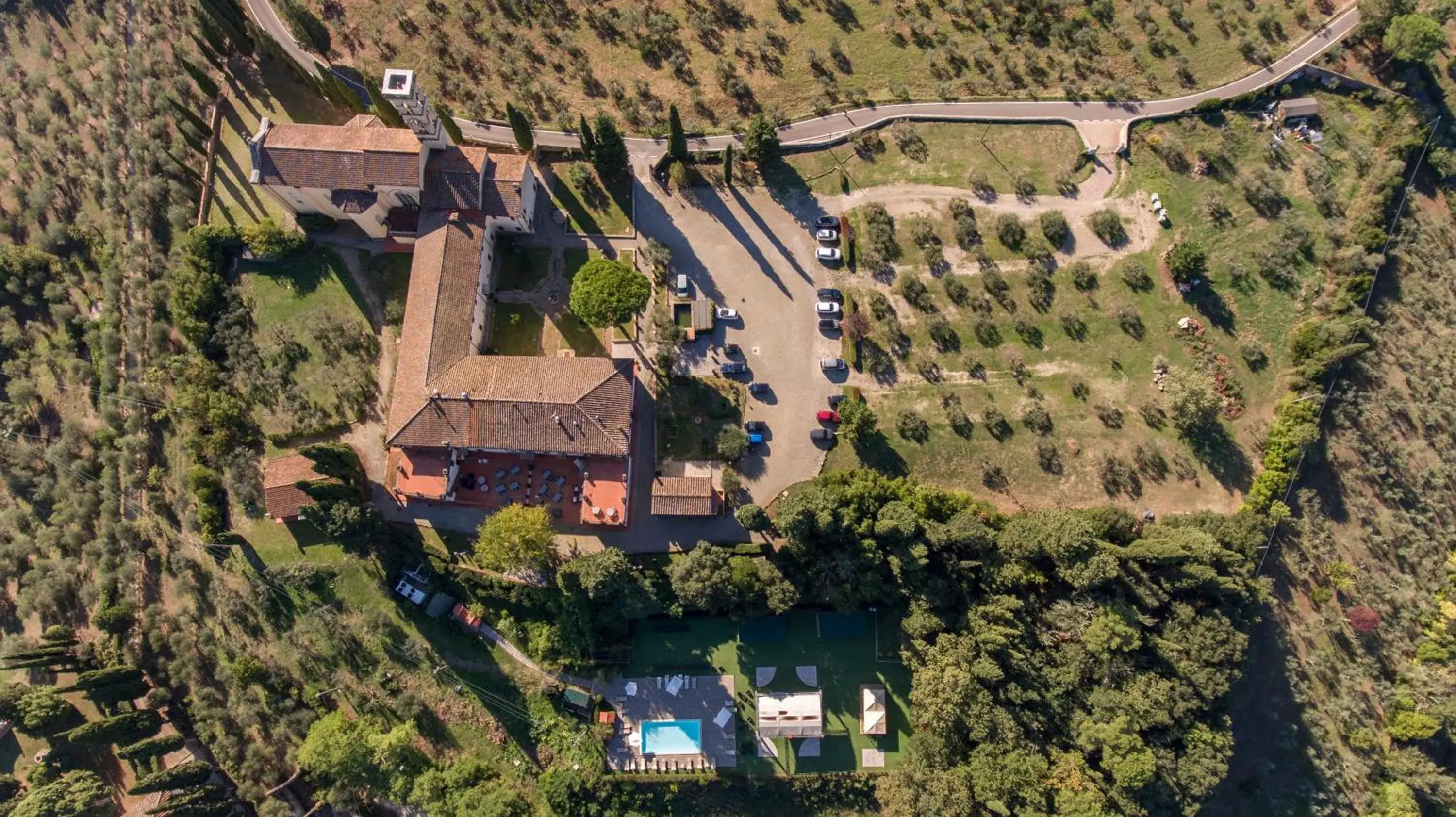 Bird's eye view in Villa Castiglione Bird's eye view in Villa Castiglione