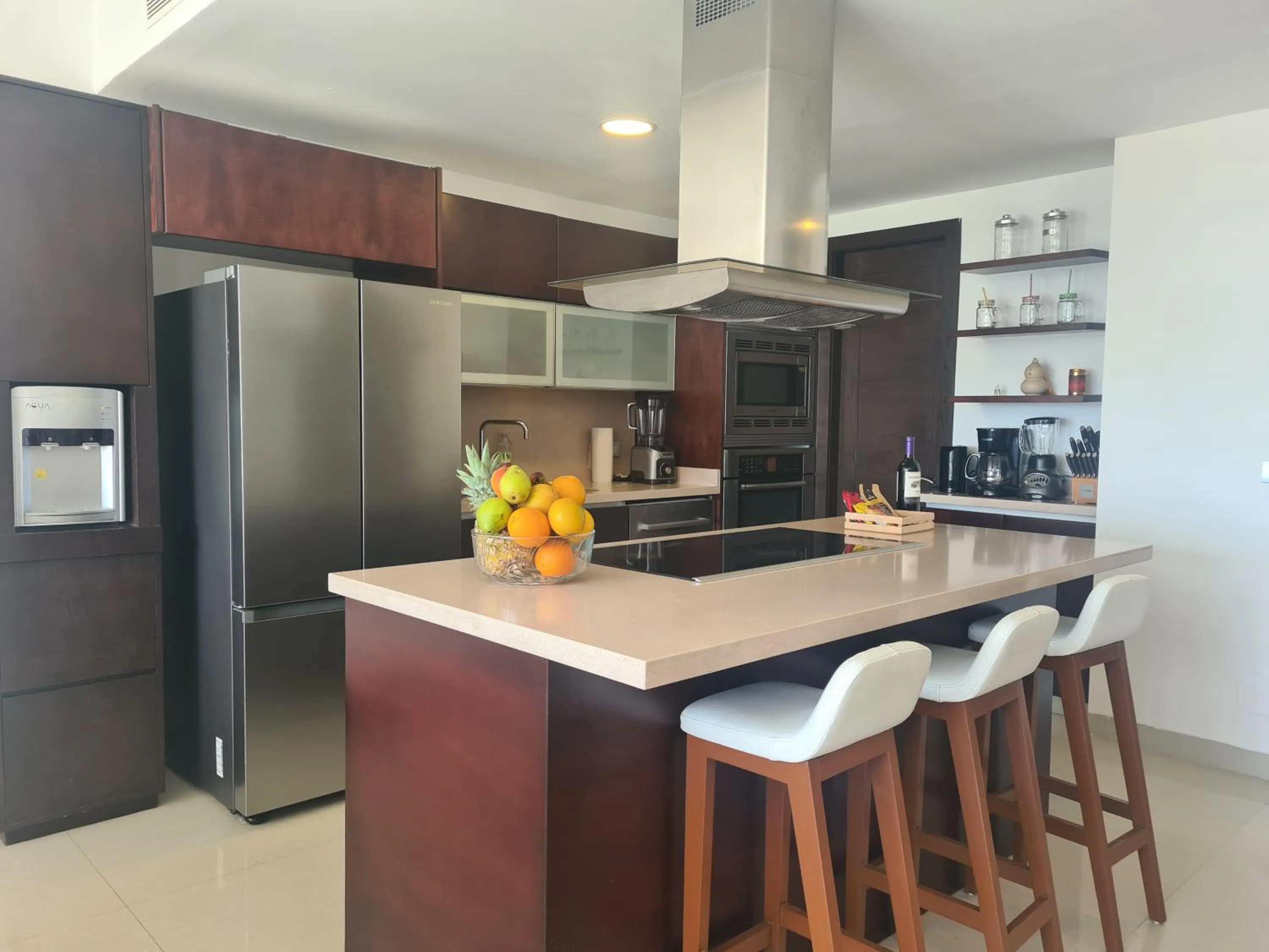 Kitchen or kitchenette in Luxury ocean view penthouse and private beach club