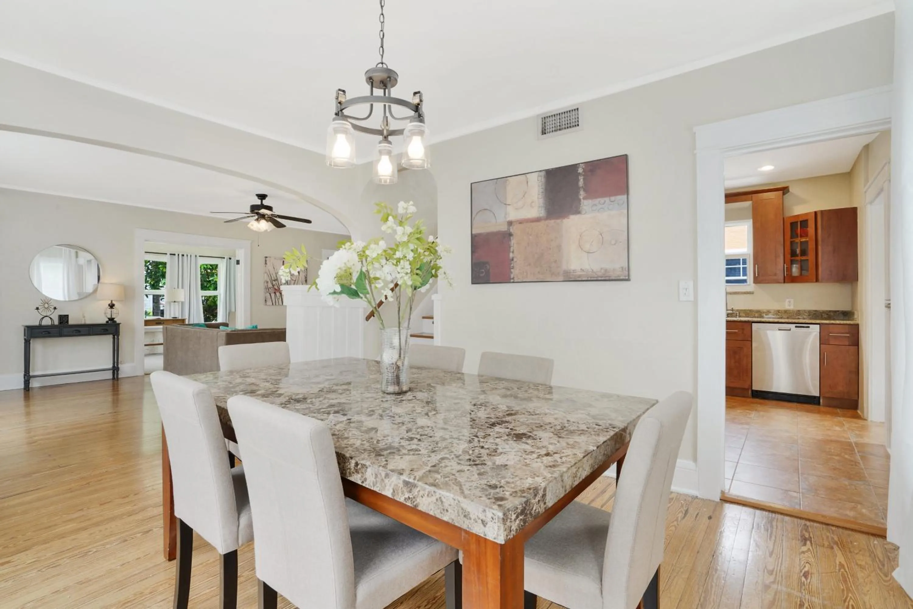 Dining area in Charming Historic Home and Cottage minutes from the Intracoastal and the Beach