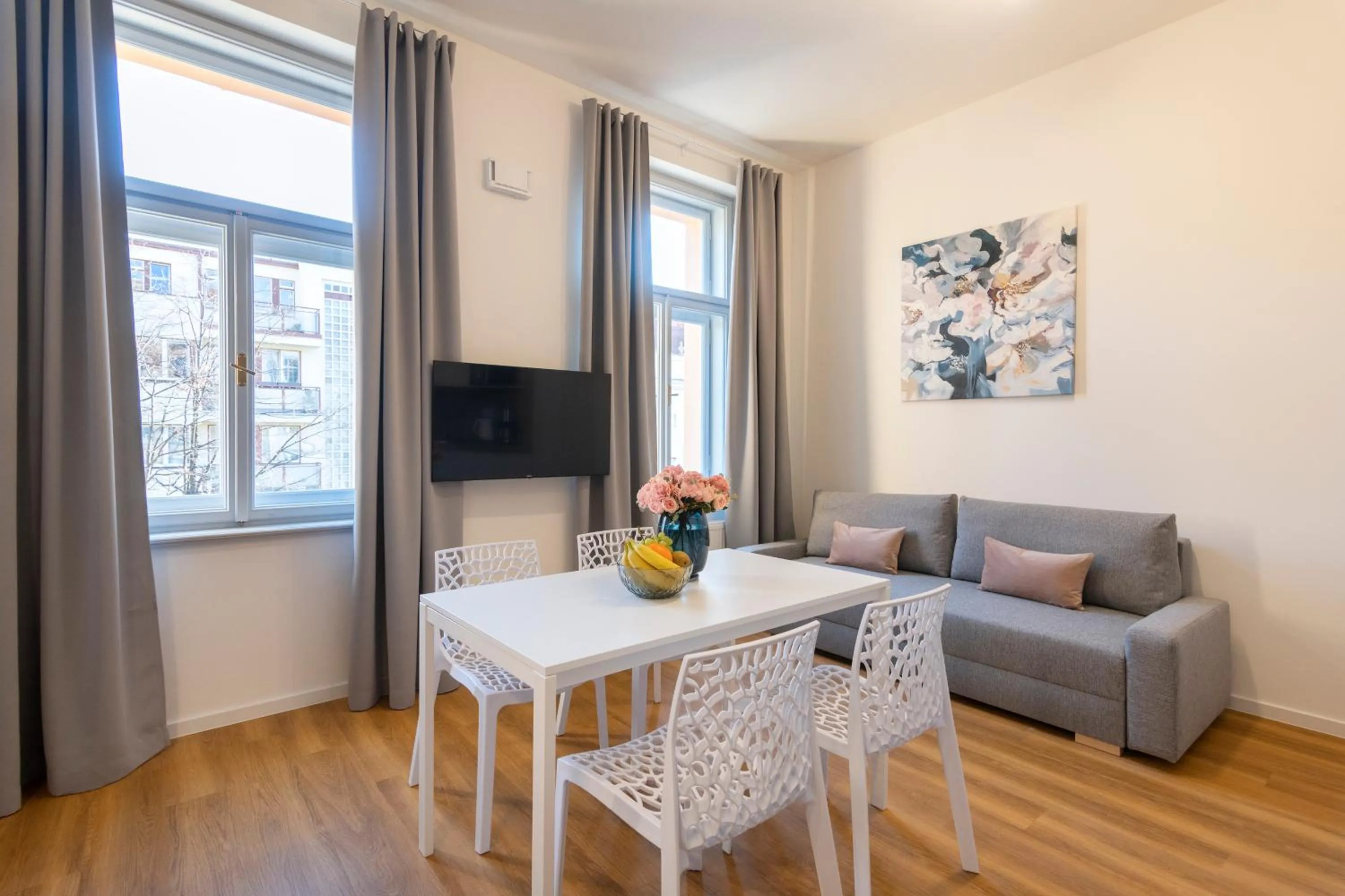 Seating area in Hidden Art Boutique Residence by Dwellfort