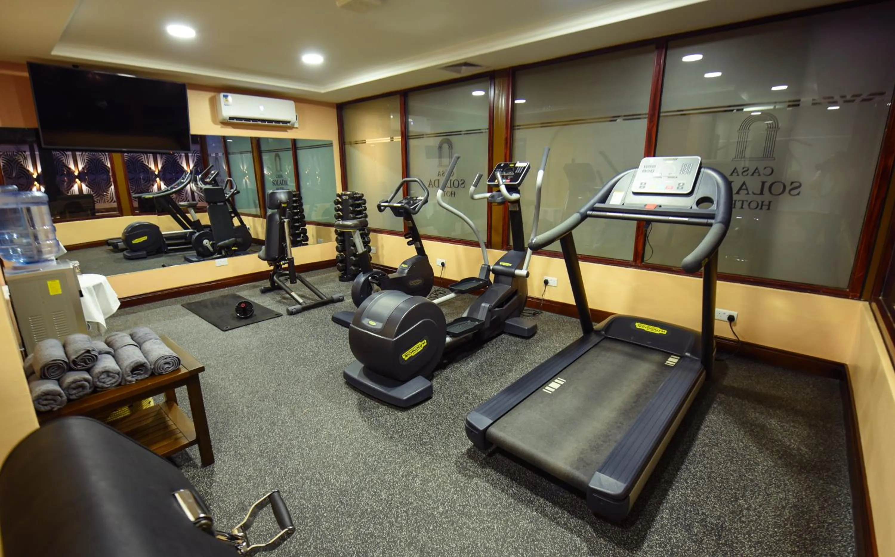 Fitness centre/facilities in Casa Solada Hotel