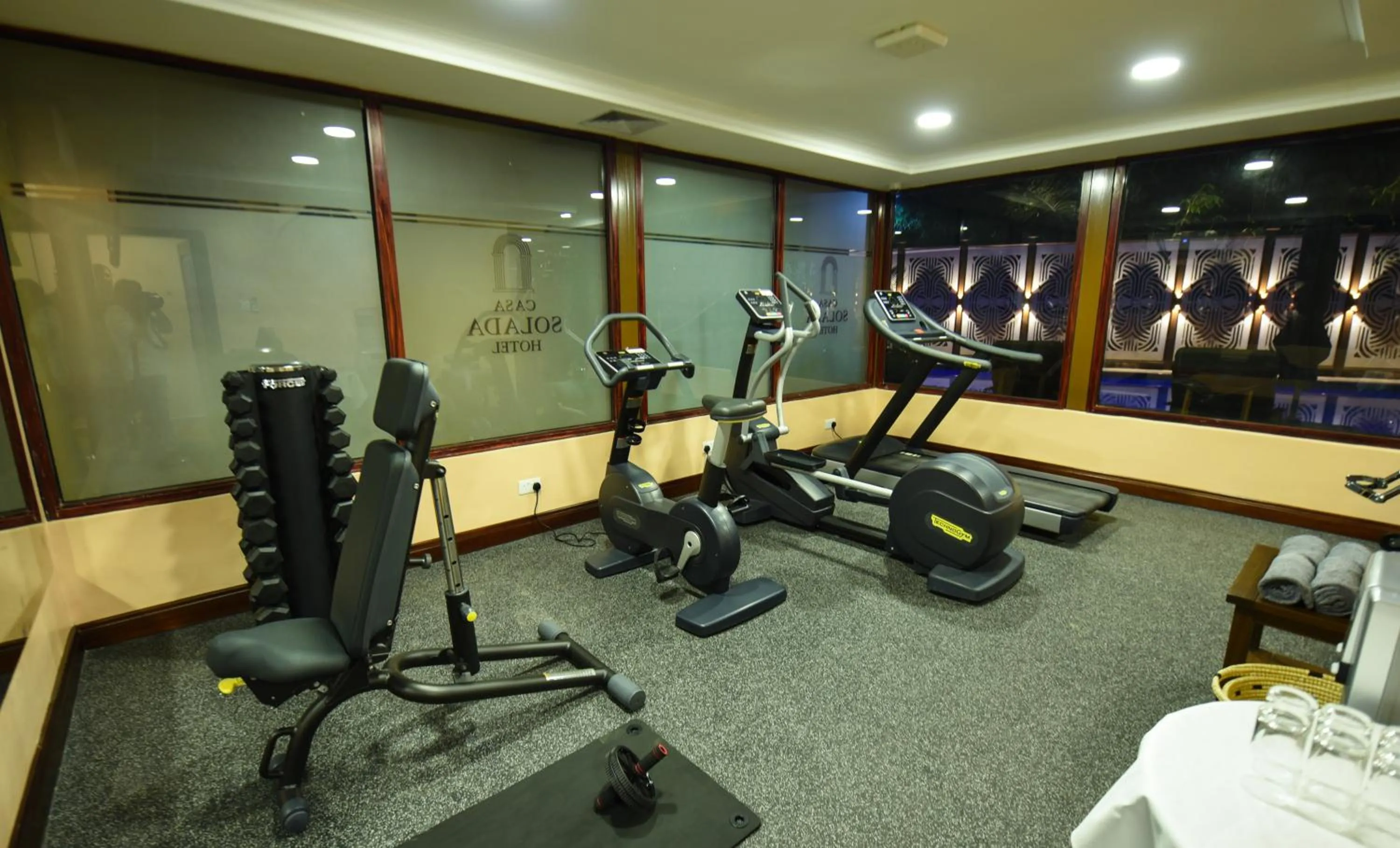 Fitness centre/facilities in Casa Solada Hotel