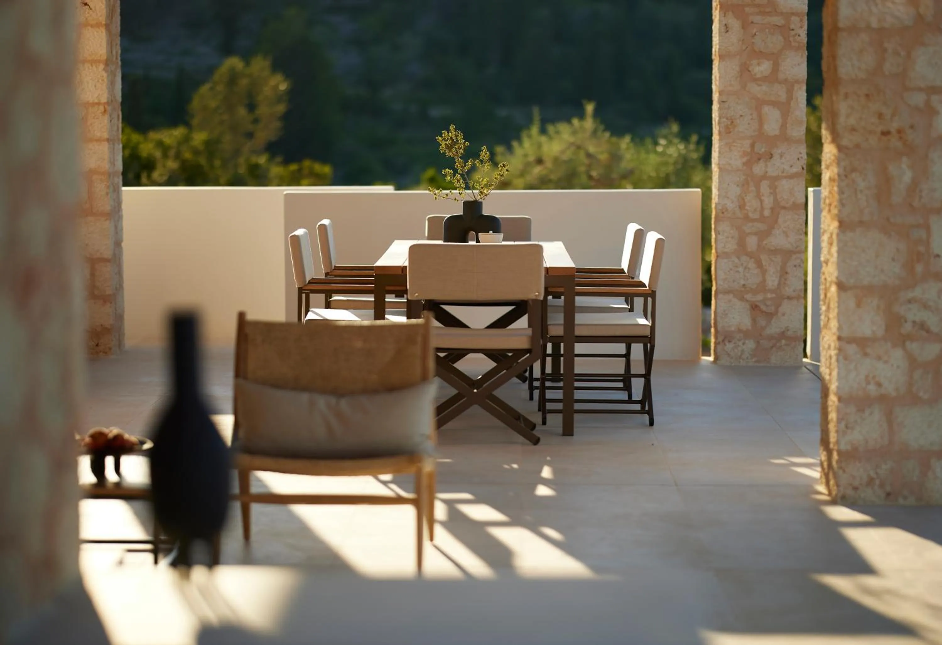 Dining area in Epiphany Villas Lefkada