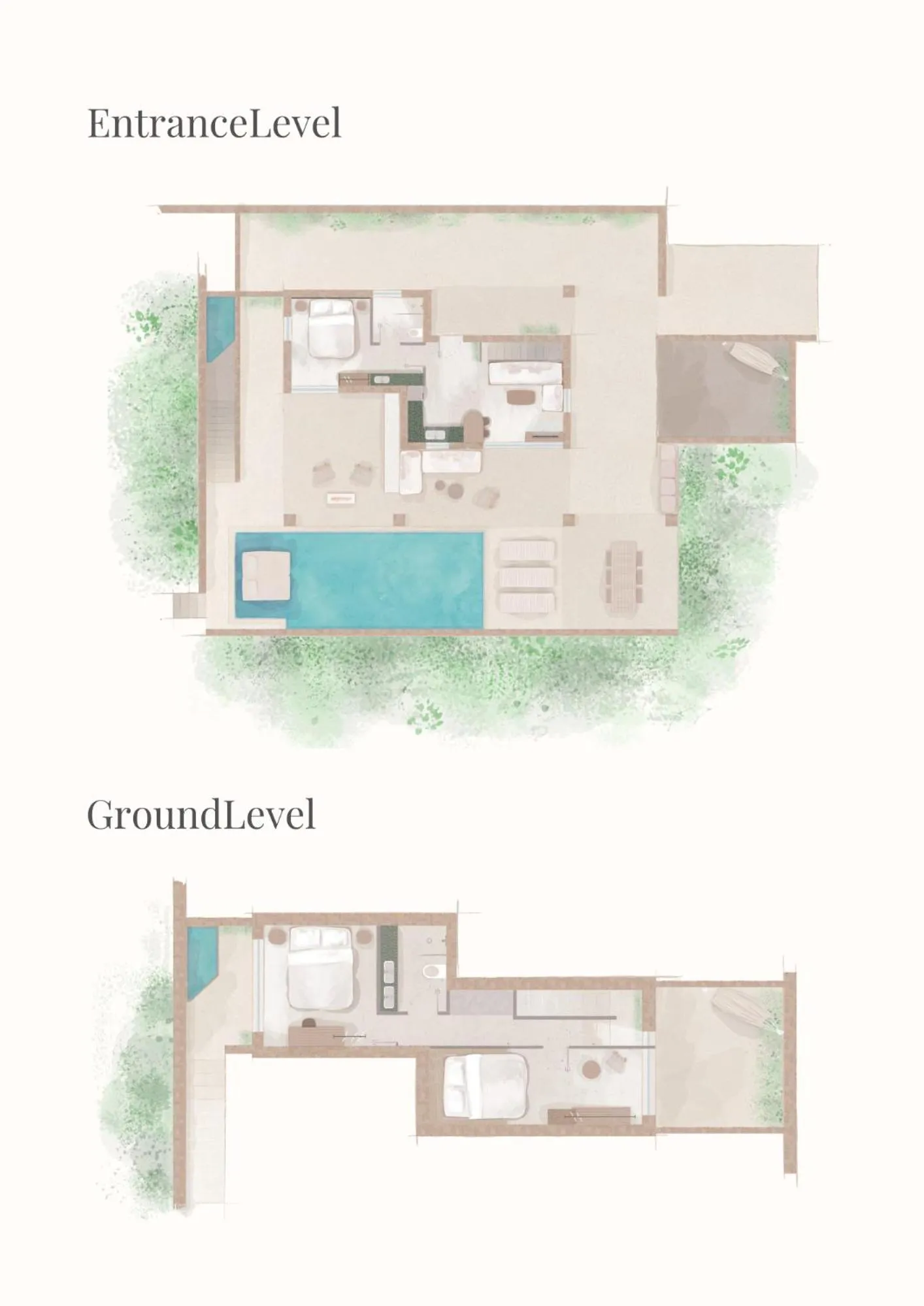 Floor plan in Epiphany Villas Lefkada