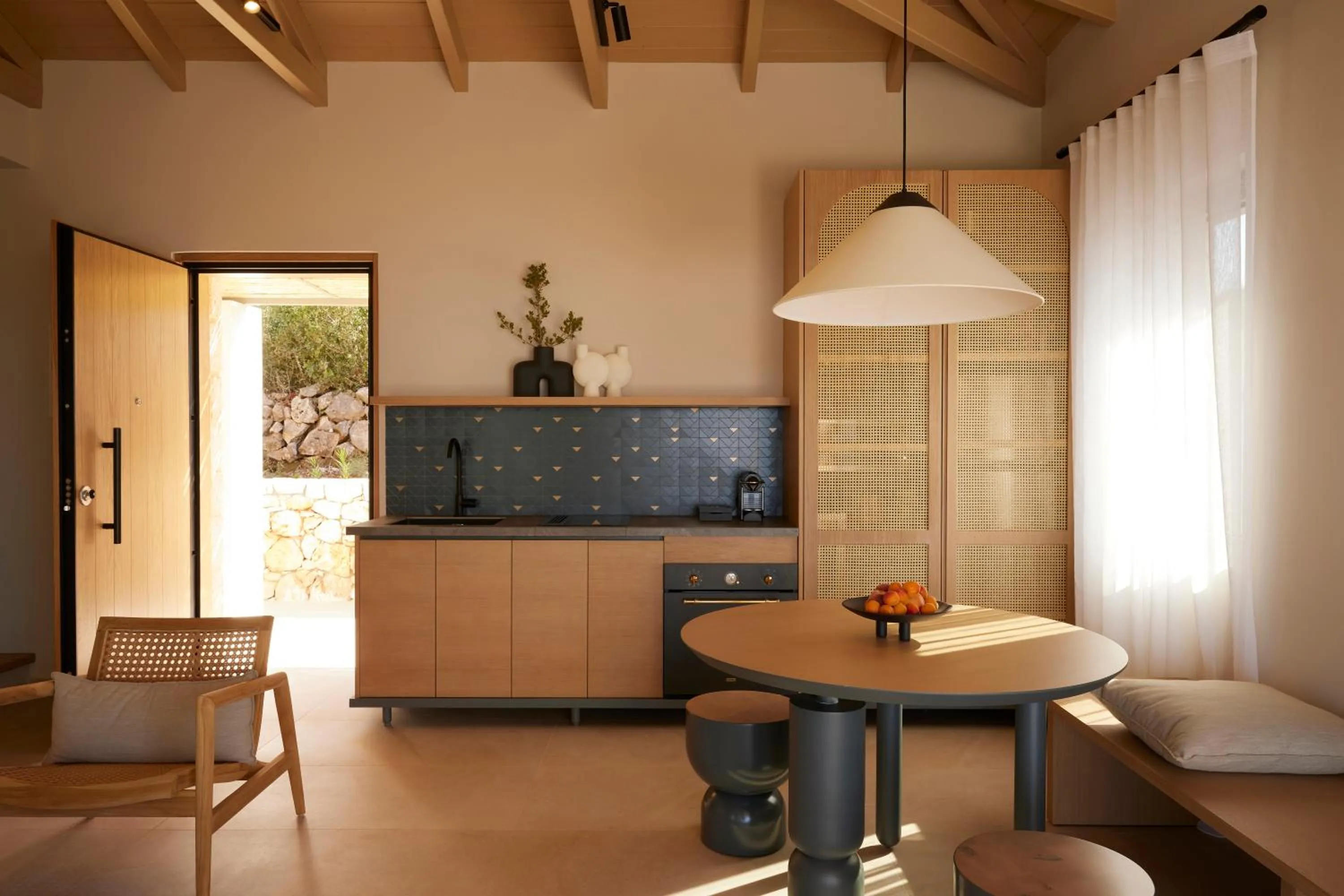 Kitchen or kitchenette in Epiphany Villas Lefkada