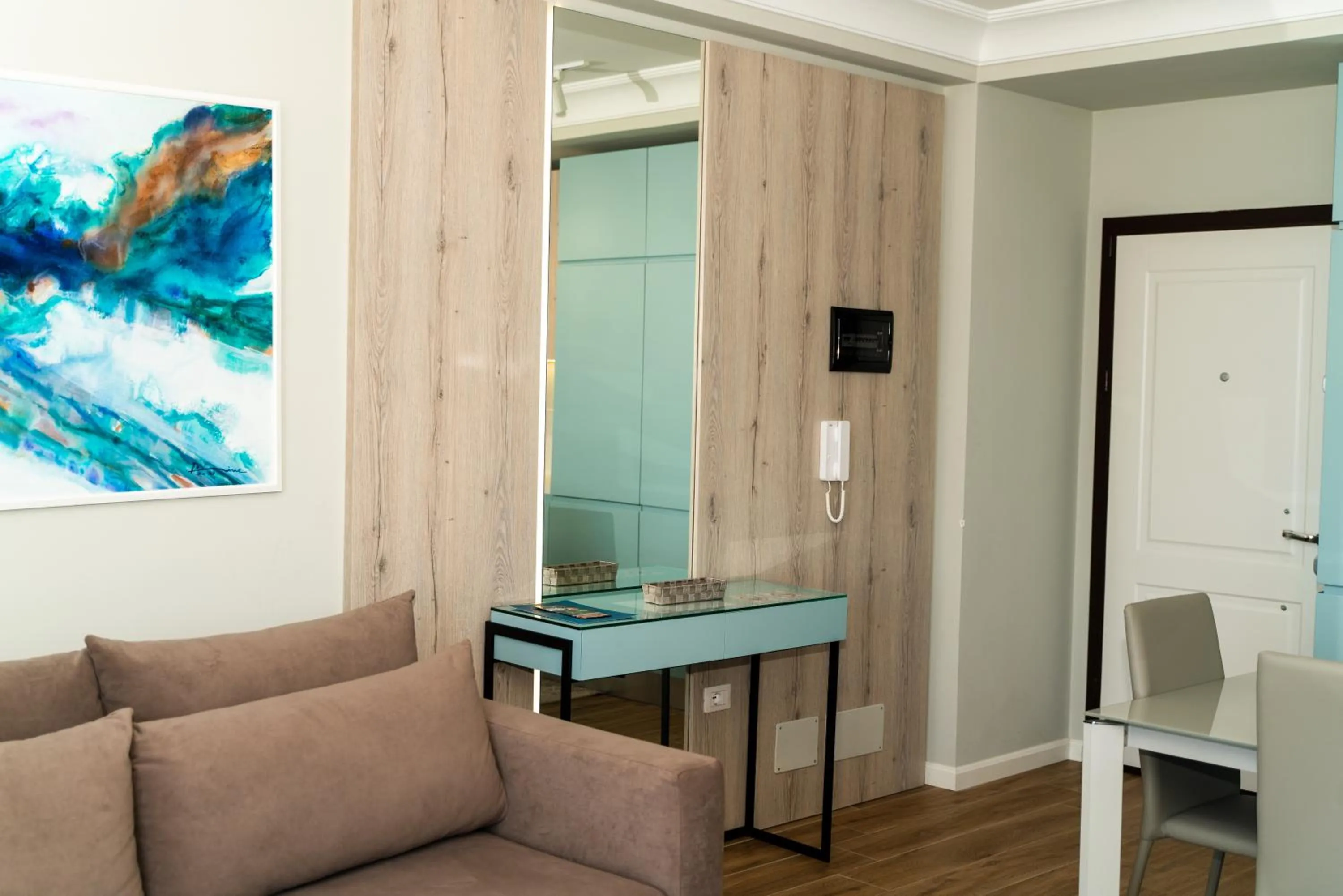 Living room in Blissful Apartments