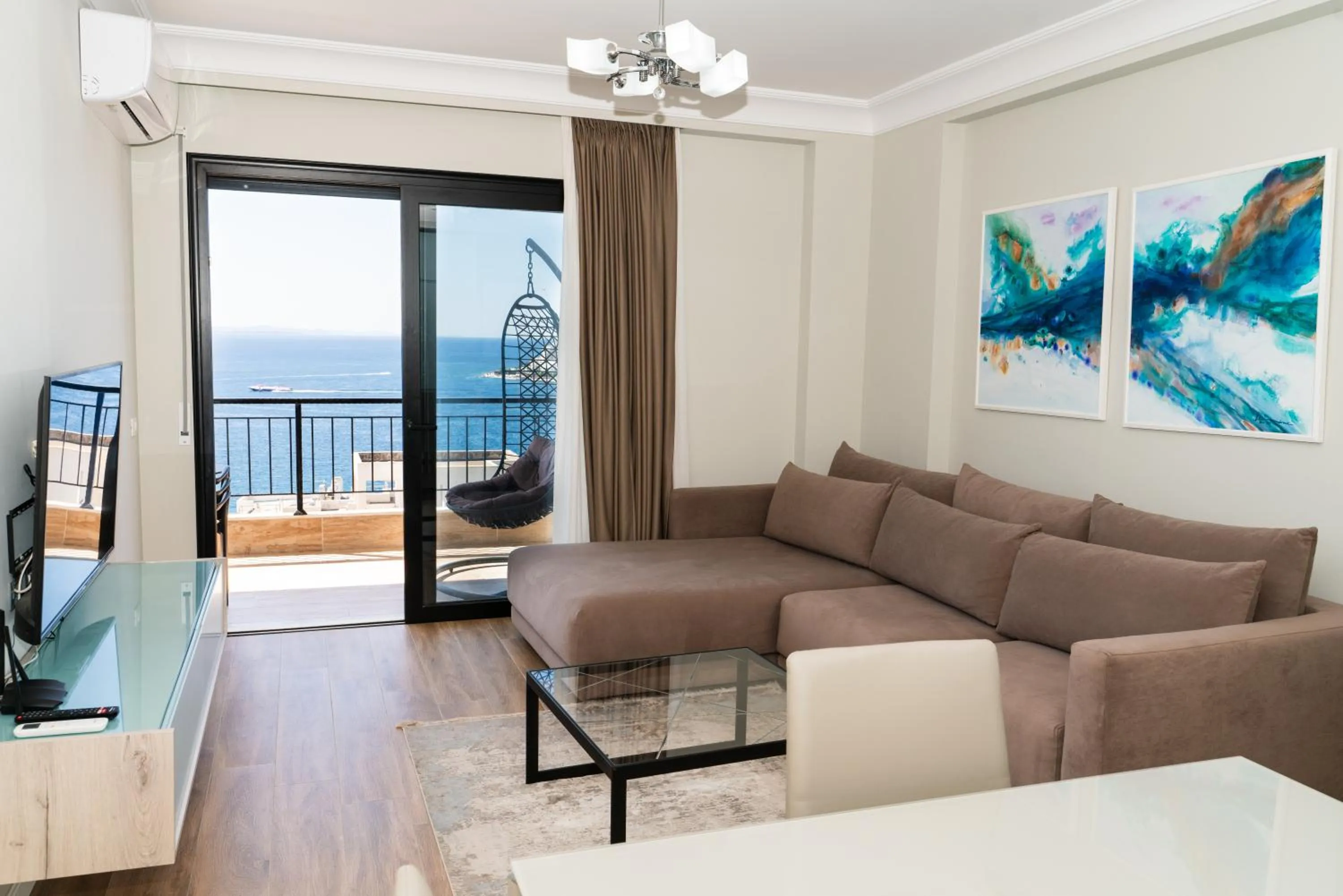 Living room in Blissful Apartments