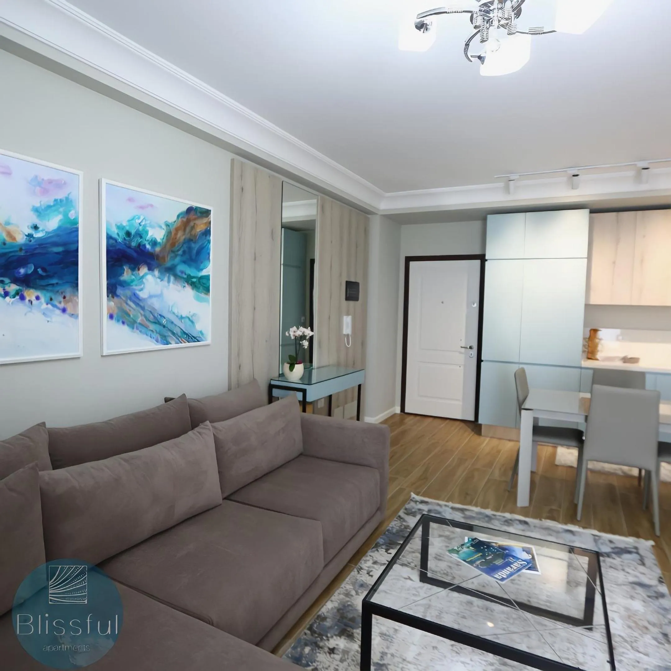 Living room in Blissful Apartments