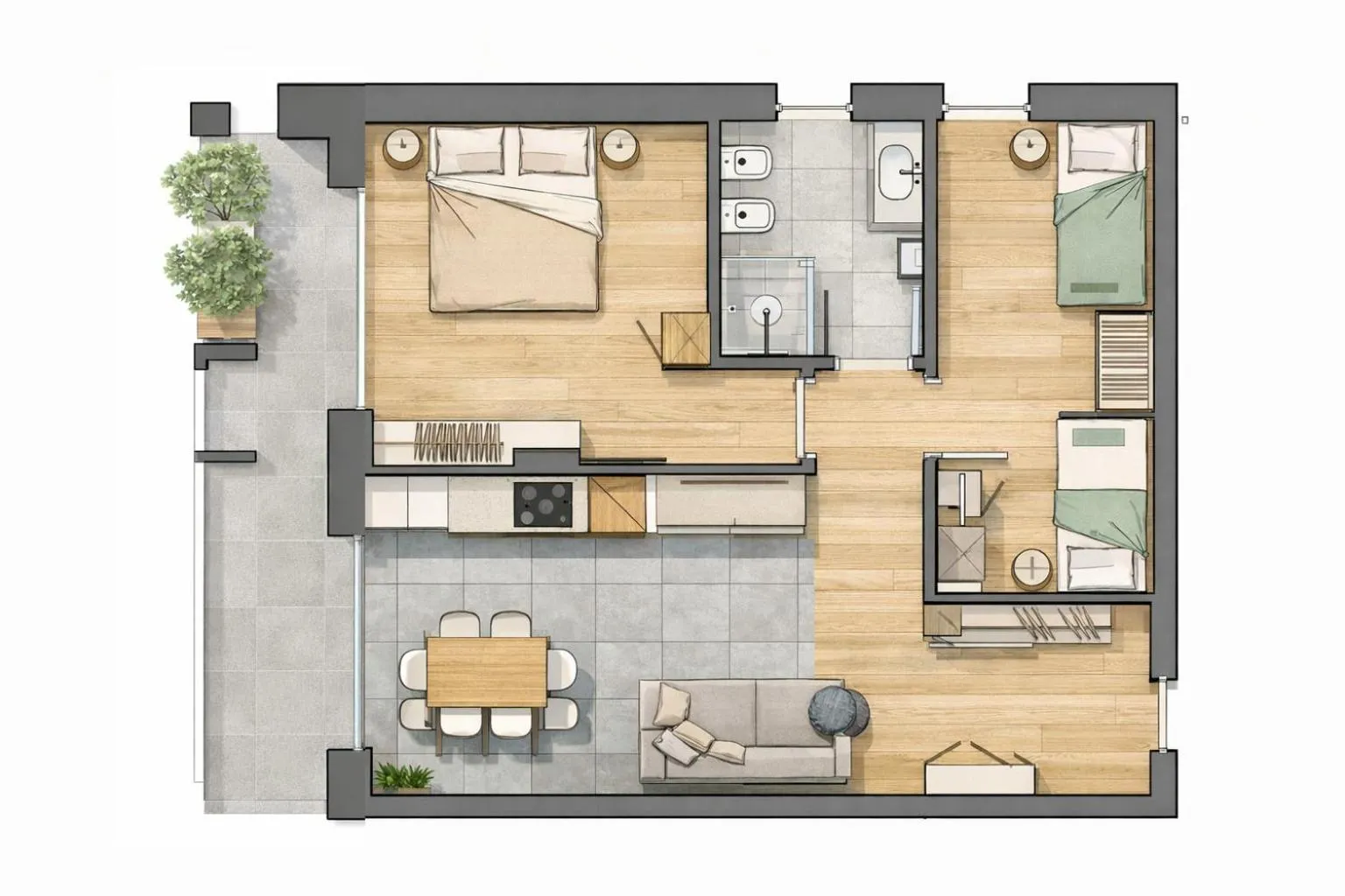 Floor plan in Etra Suites & Apartments