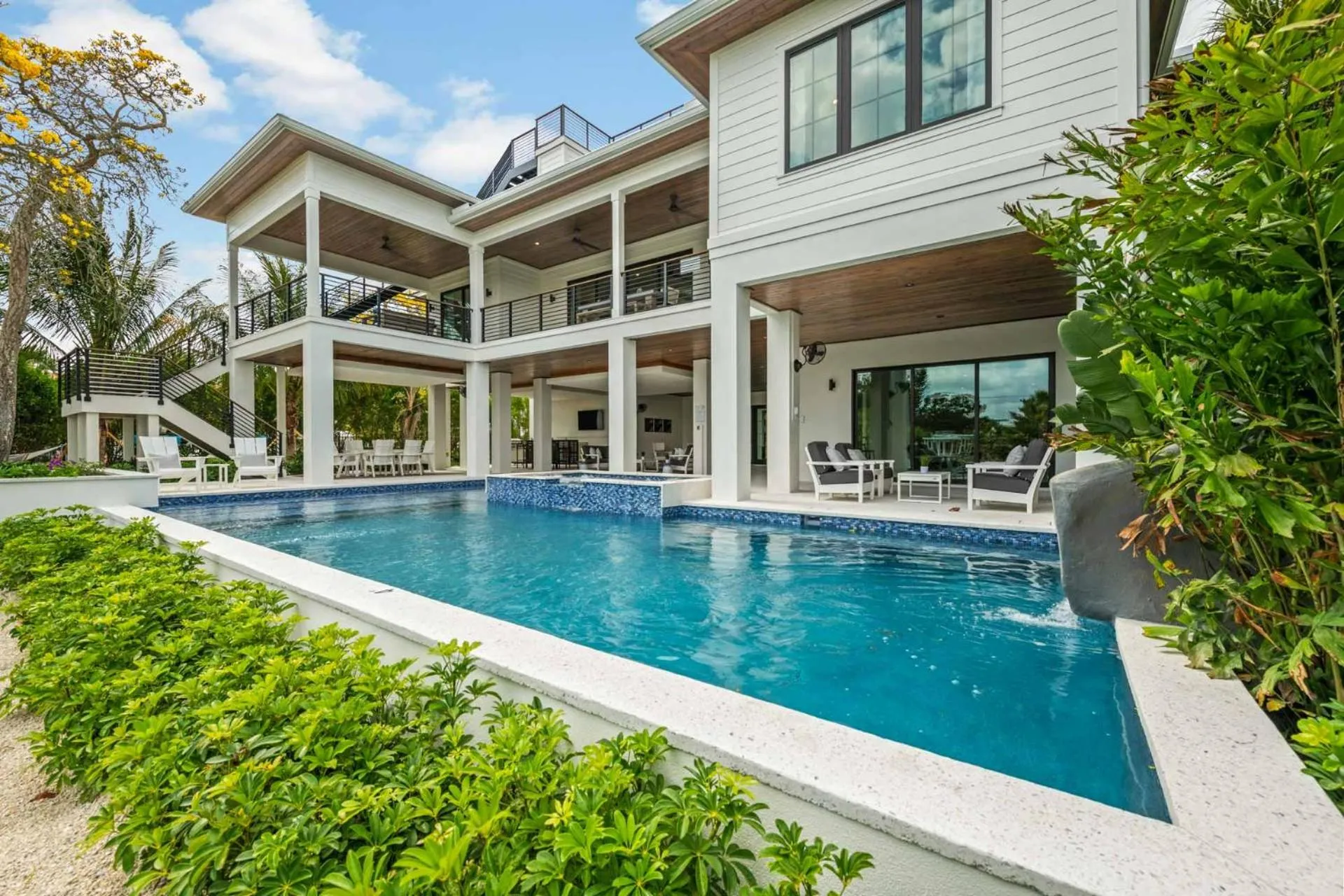 Pool view in The Ringling Estate