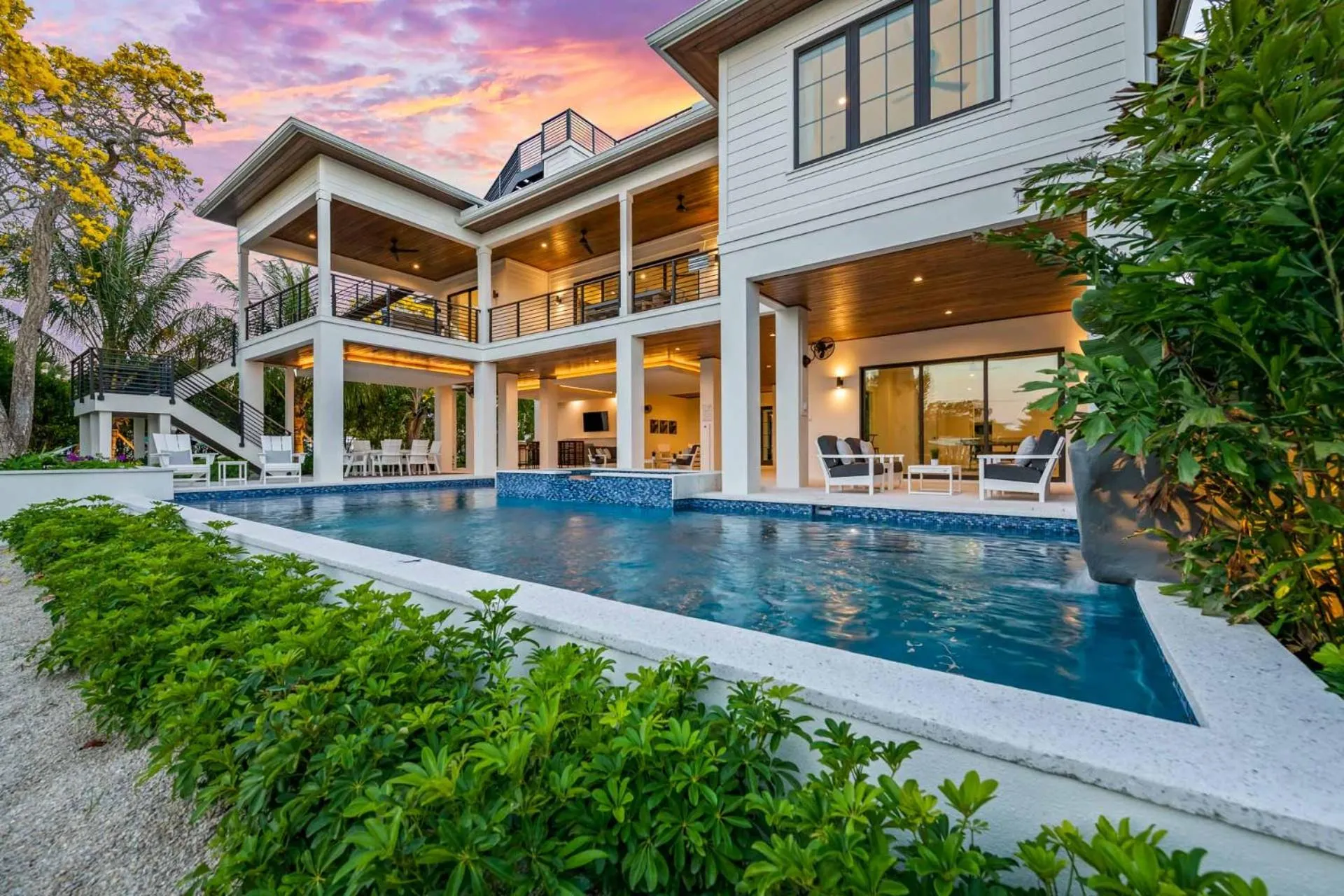 Pool view in The Ringling Estate