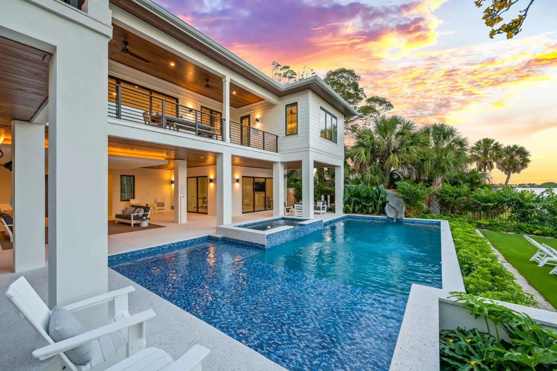 Pool view in The Ringling Estate