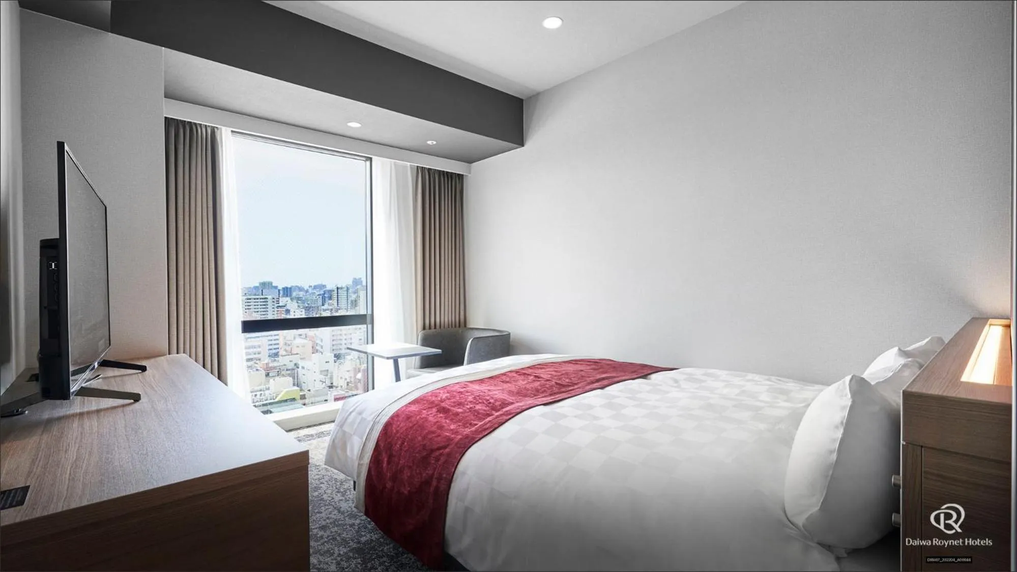 Photo of the whole room, Bed in Daiwa Roynet Hotel Kagoshima Tenmonkan PREMIER - former Daiwa Roynet Hotel Kagoshima Tenmonkan