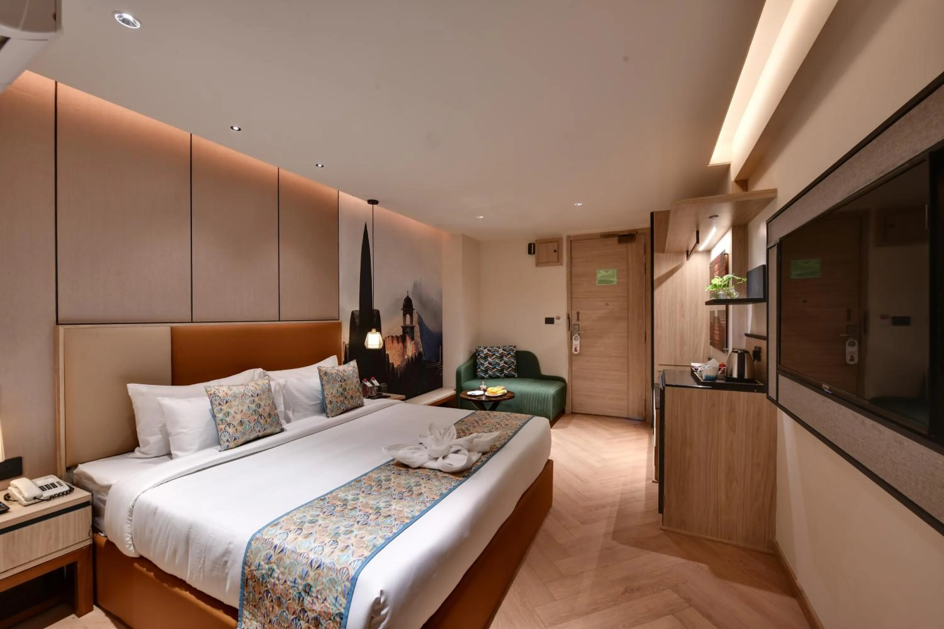 Bed in The Fern Habitat, Jaipur