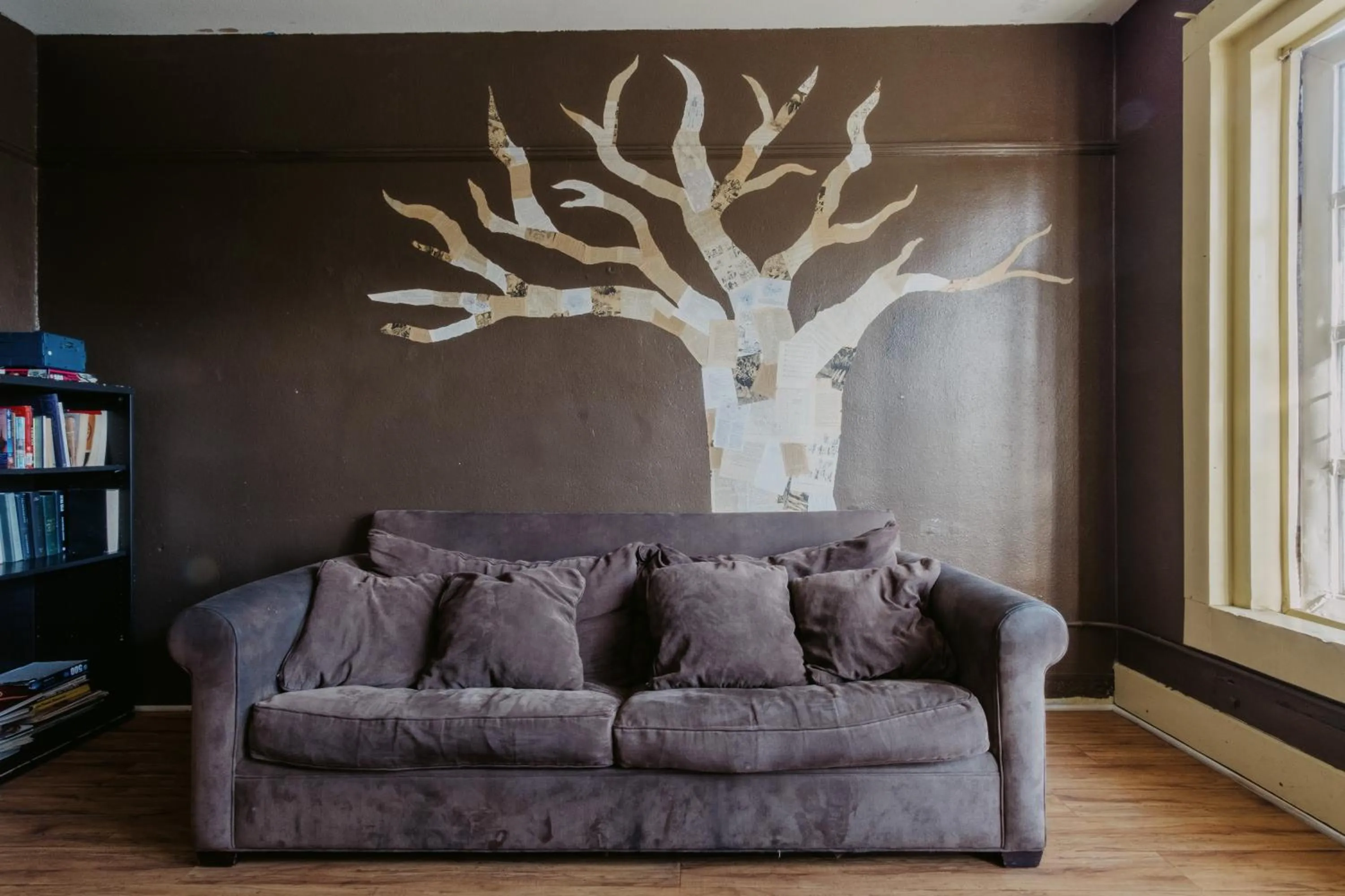 Library in Lucky D's Youth and Traveler's Hostel