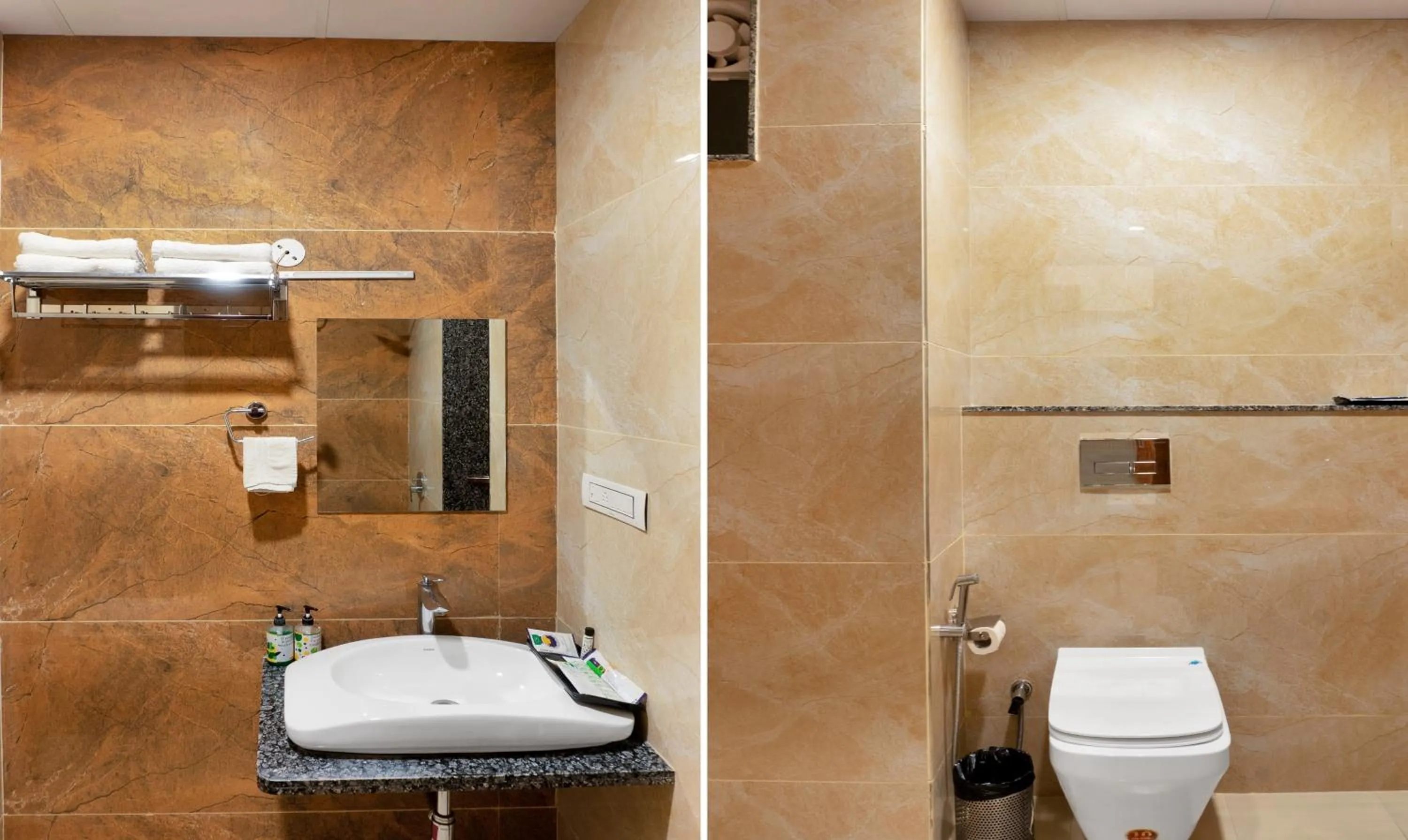 Bathroom in Treebo Premium Royal Amar With Mountain View and Swimming Pool