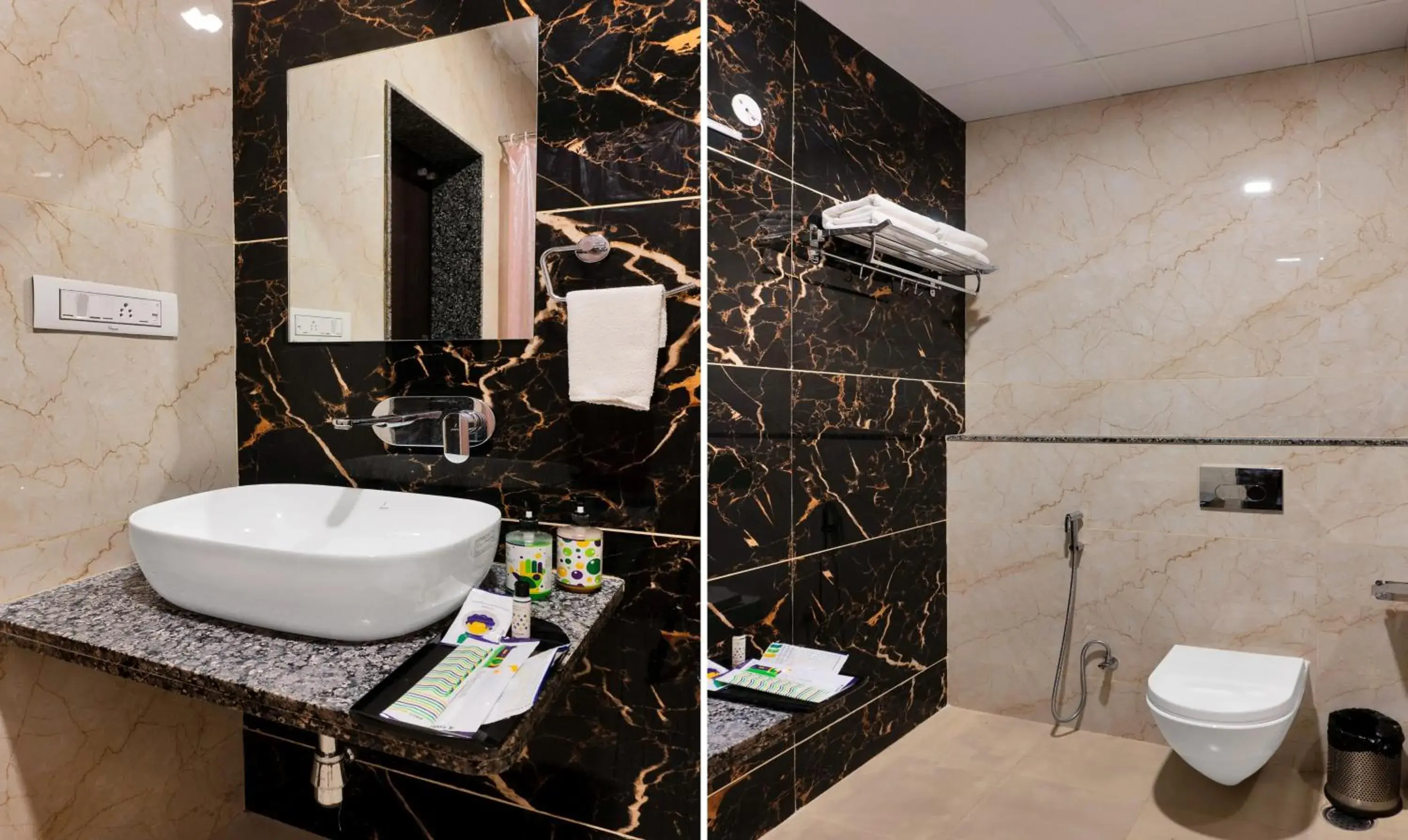 Bathroom in Treebo Premium Royal Amar With Mountain View and Swimming Pool Bathroom in Treebo Premium Royal Amar With Mountain View and Swimming Pool