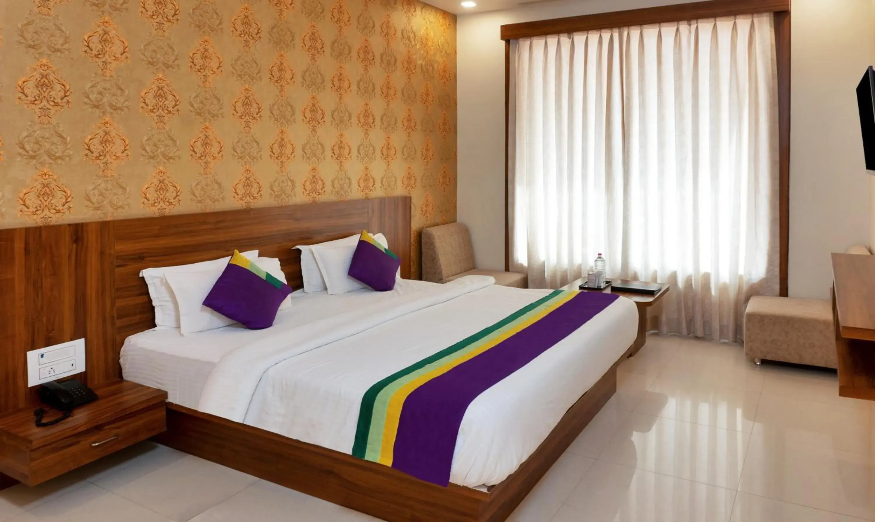 Bedroom, Bed in Treebo Premium Royal Amar With Mountain View and Swimming Pool Bedroom, Bed in Treebo Premium Royal Amar With Mountain View and Swimming Pool