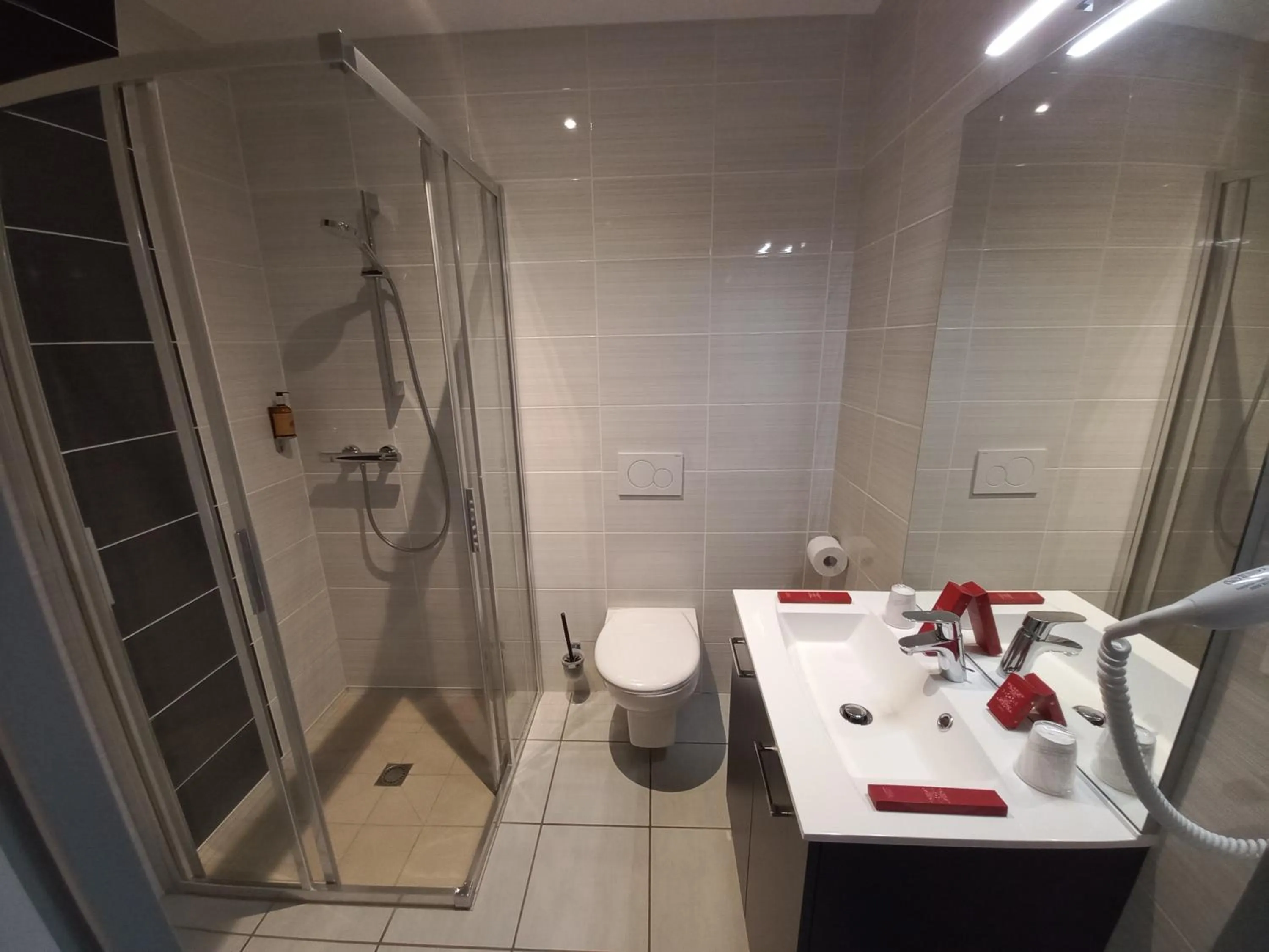 Shower in SARL DU PARC Hôtel Les Tremplins