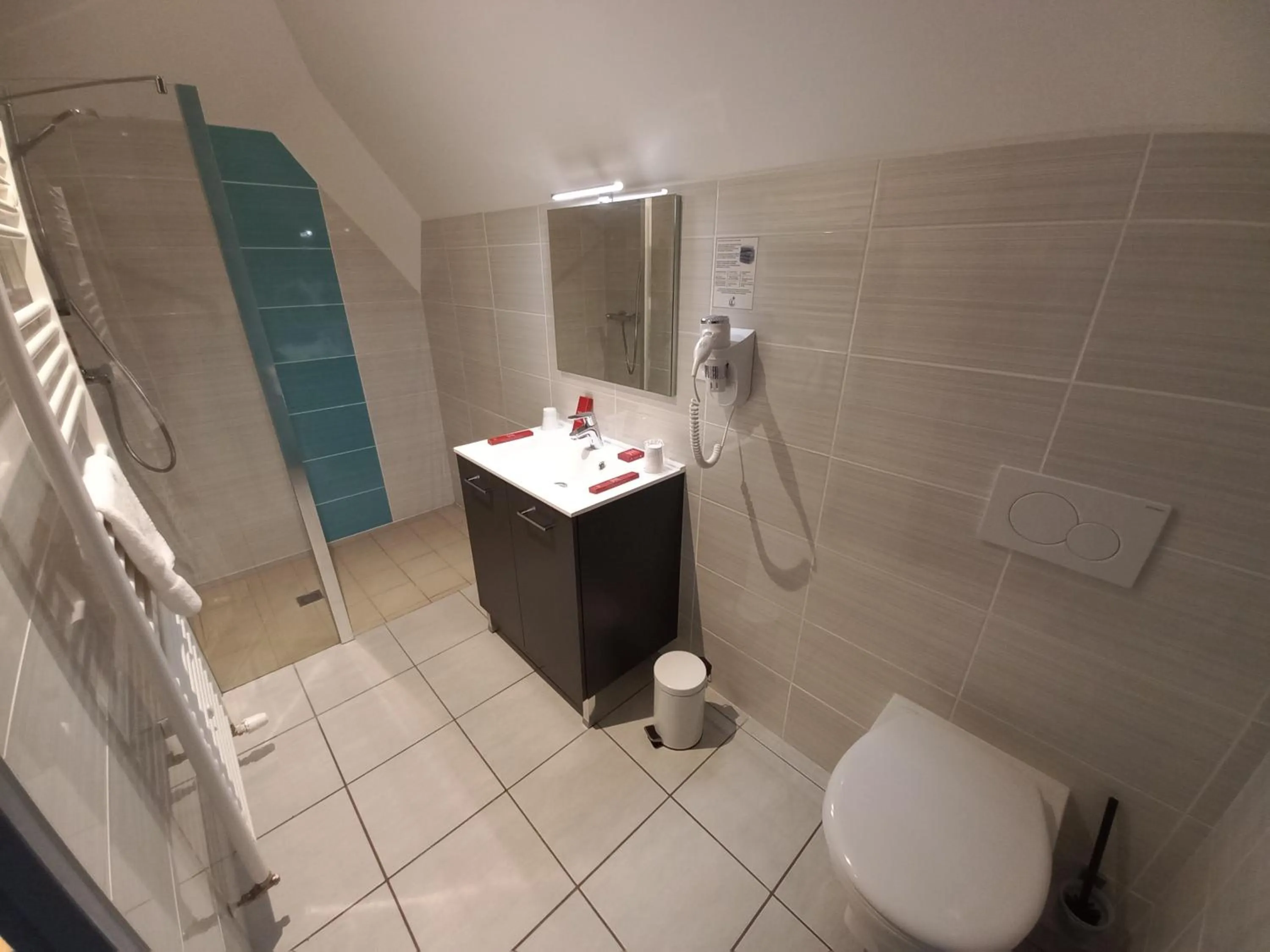 Shower in SARL DU PARC Hôtel Les Tremplins