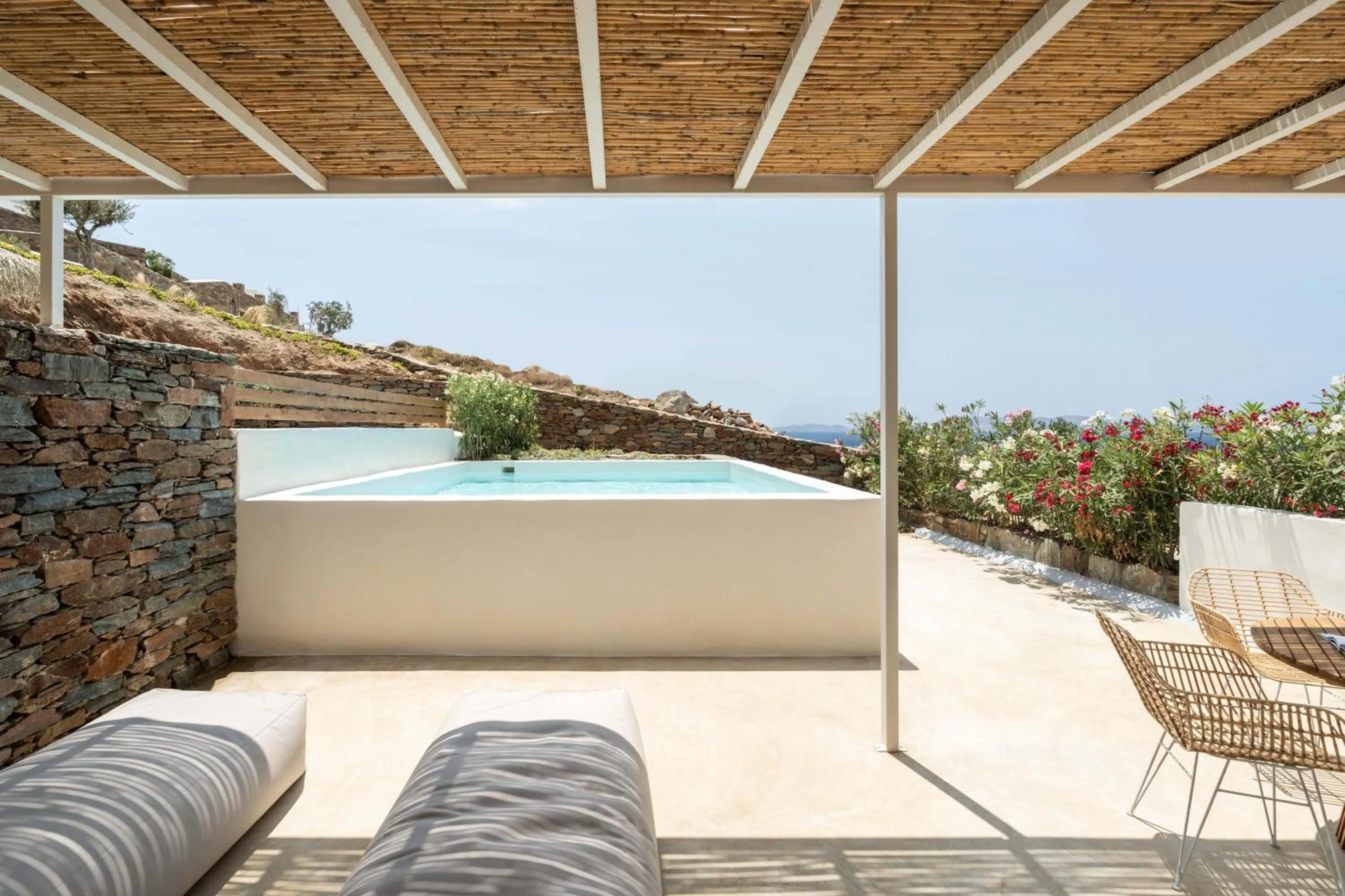 Patio in Aura Villas Tinos