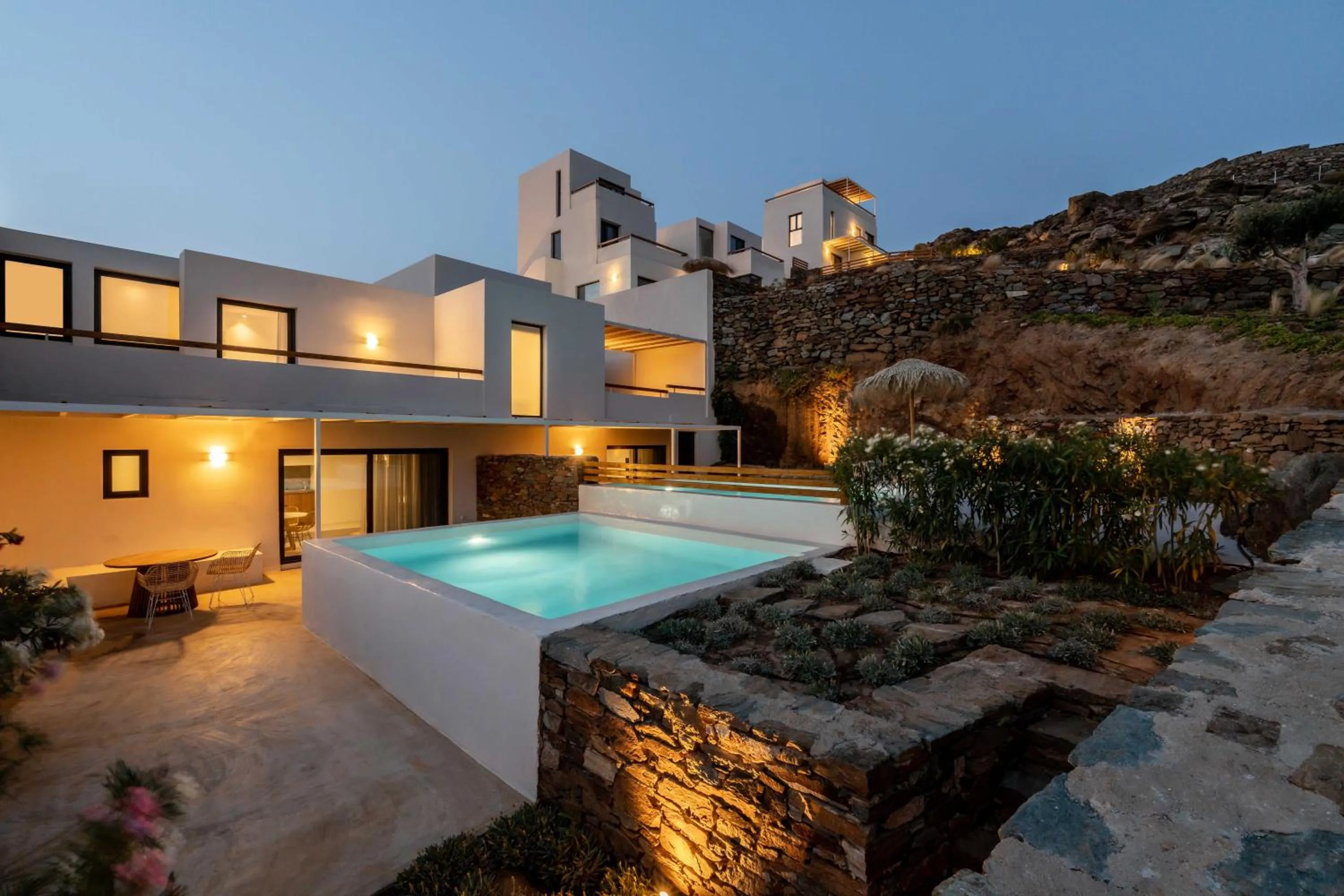 Night in Aura Villas Tinos
