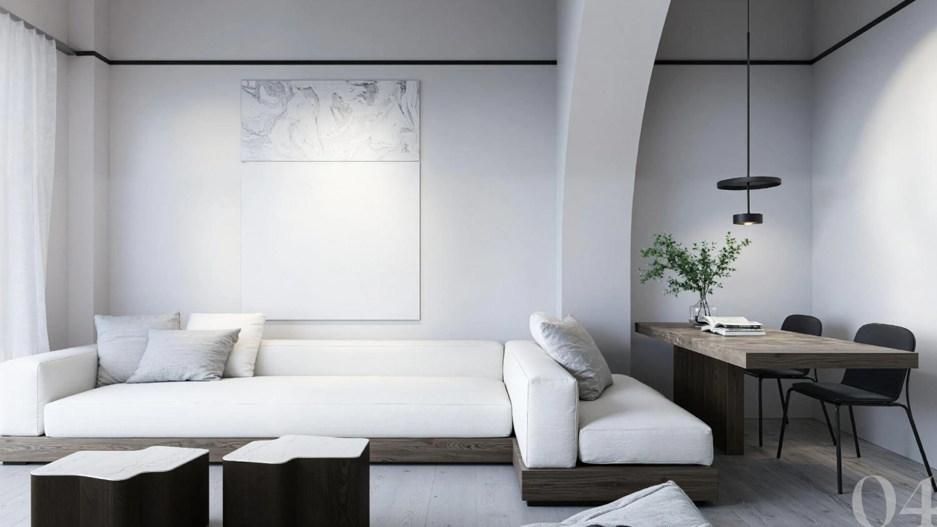 Living room in Veneto Sea View Apartments